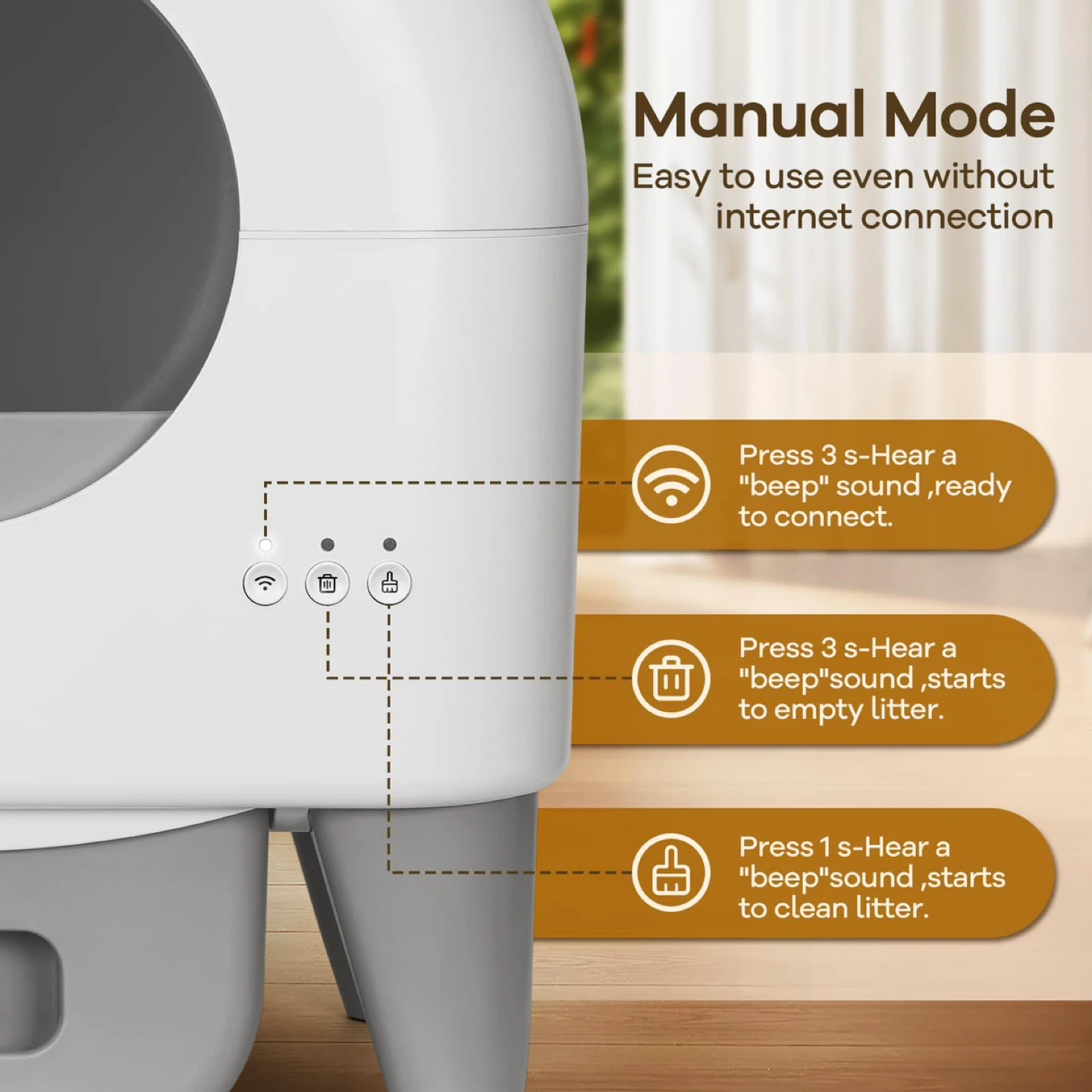Automatic Cat Litter Box Self Cleaning Litter Box Large - photo 4