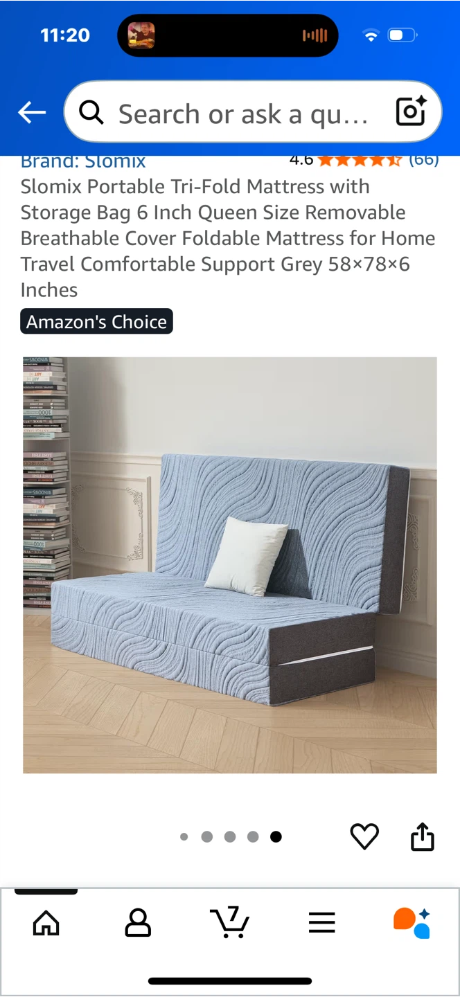 Slomix Portable Tri-Fold Mattress - Queen Size - photo 2