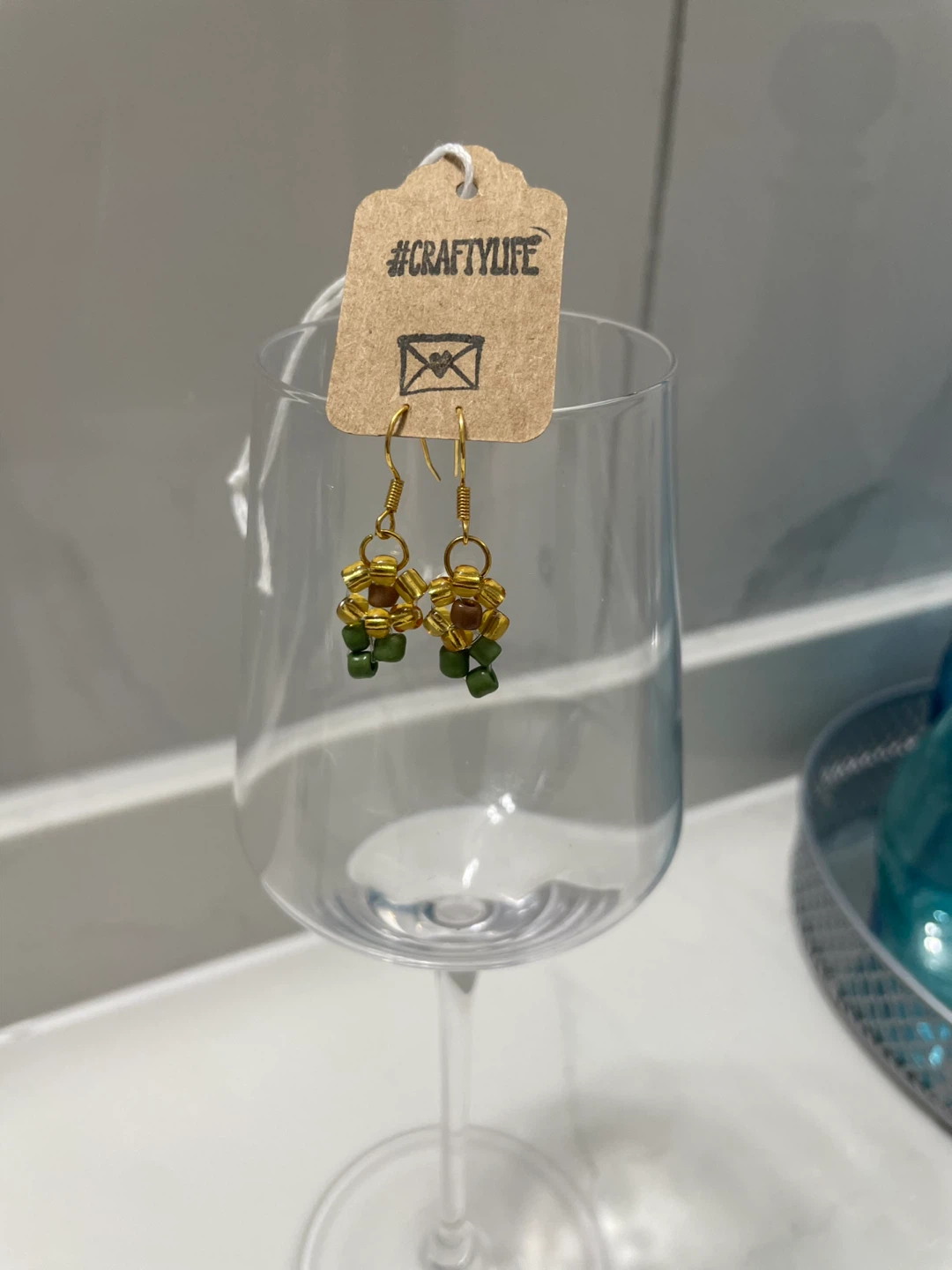 Handmade Beaded Earrings and Bracelet Set - photo 2