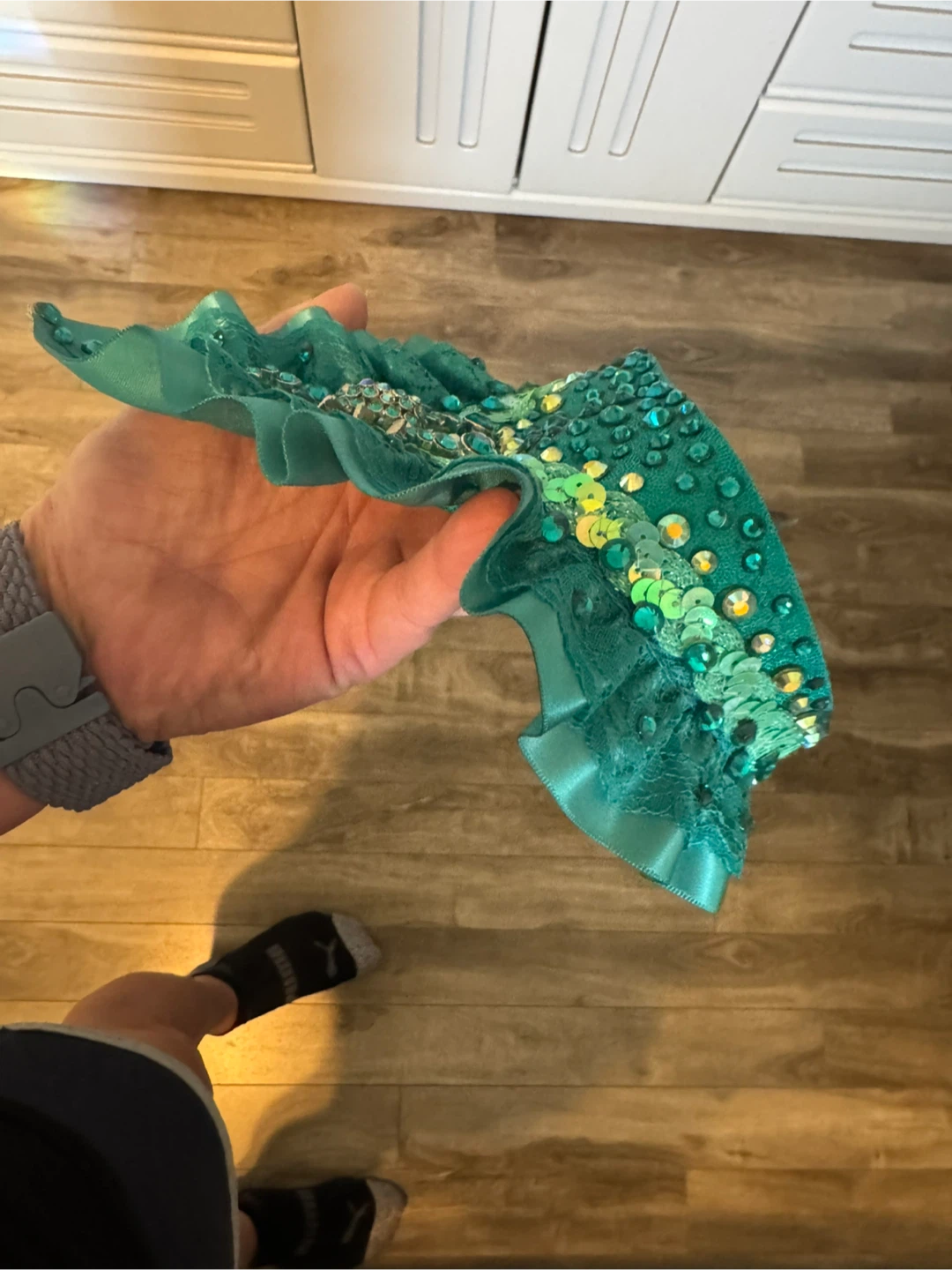 Emerald Green Rhinestone Embellished Collar - photo 4
