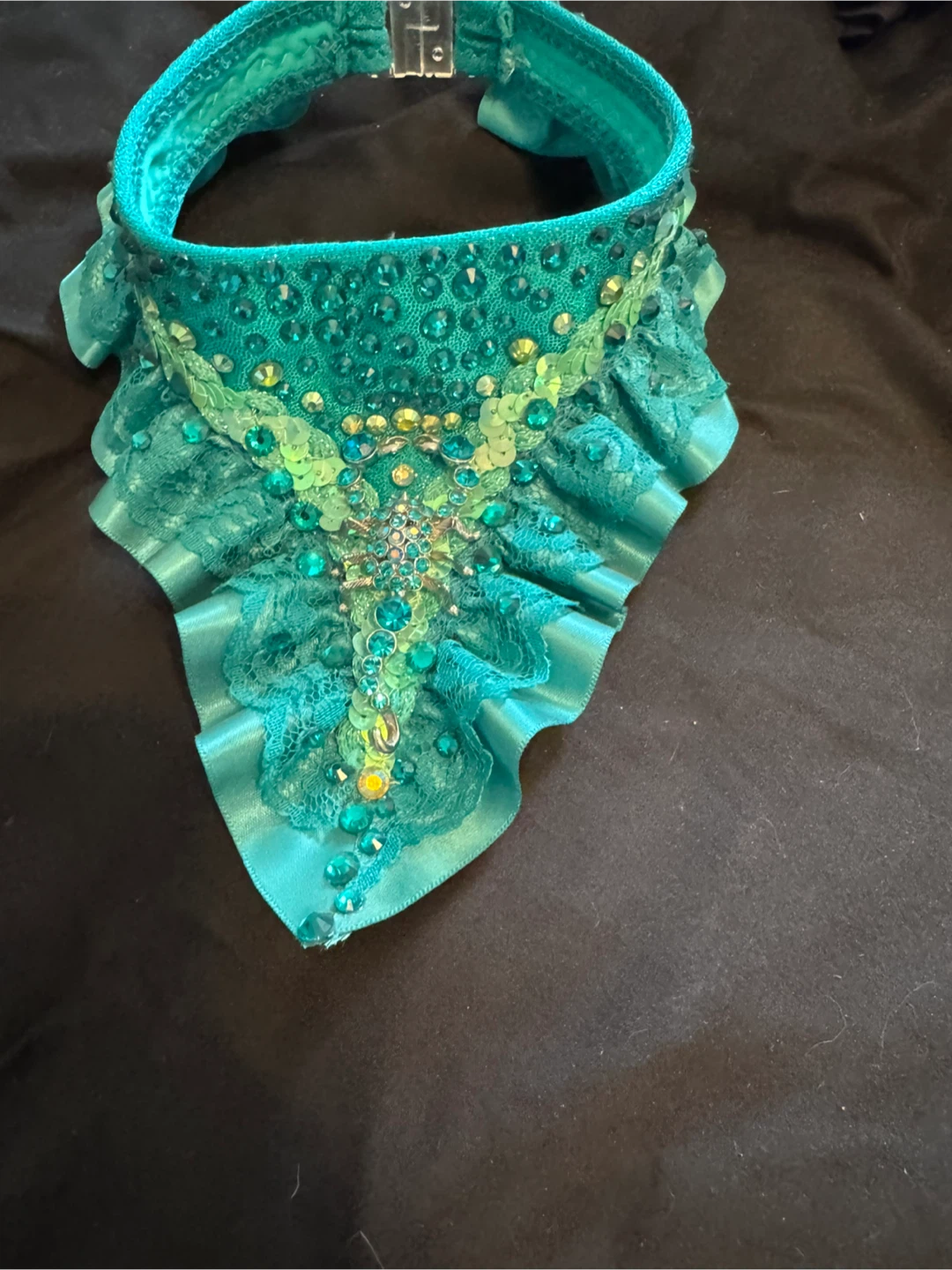 Emerald Green Rhinestone Embellished Collar - photo 2