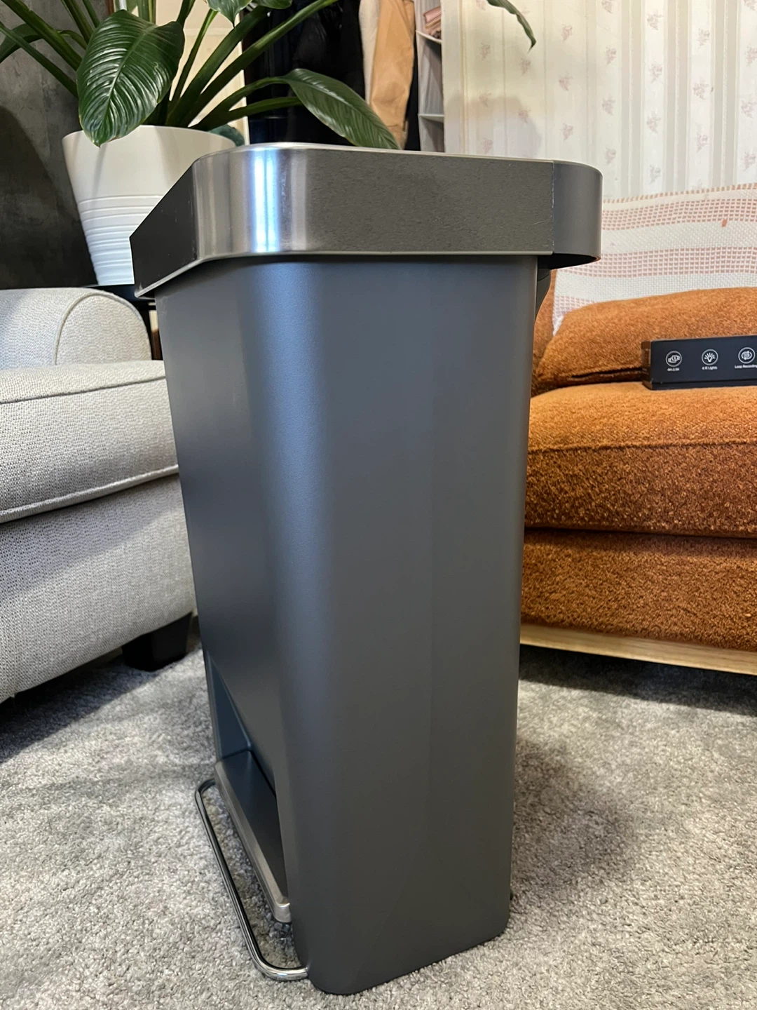 simplehuman 45L Stainless Steel Rectangular Step Trash Can - photo 2