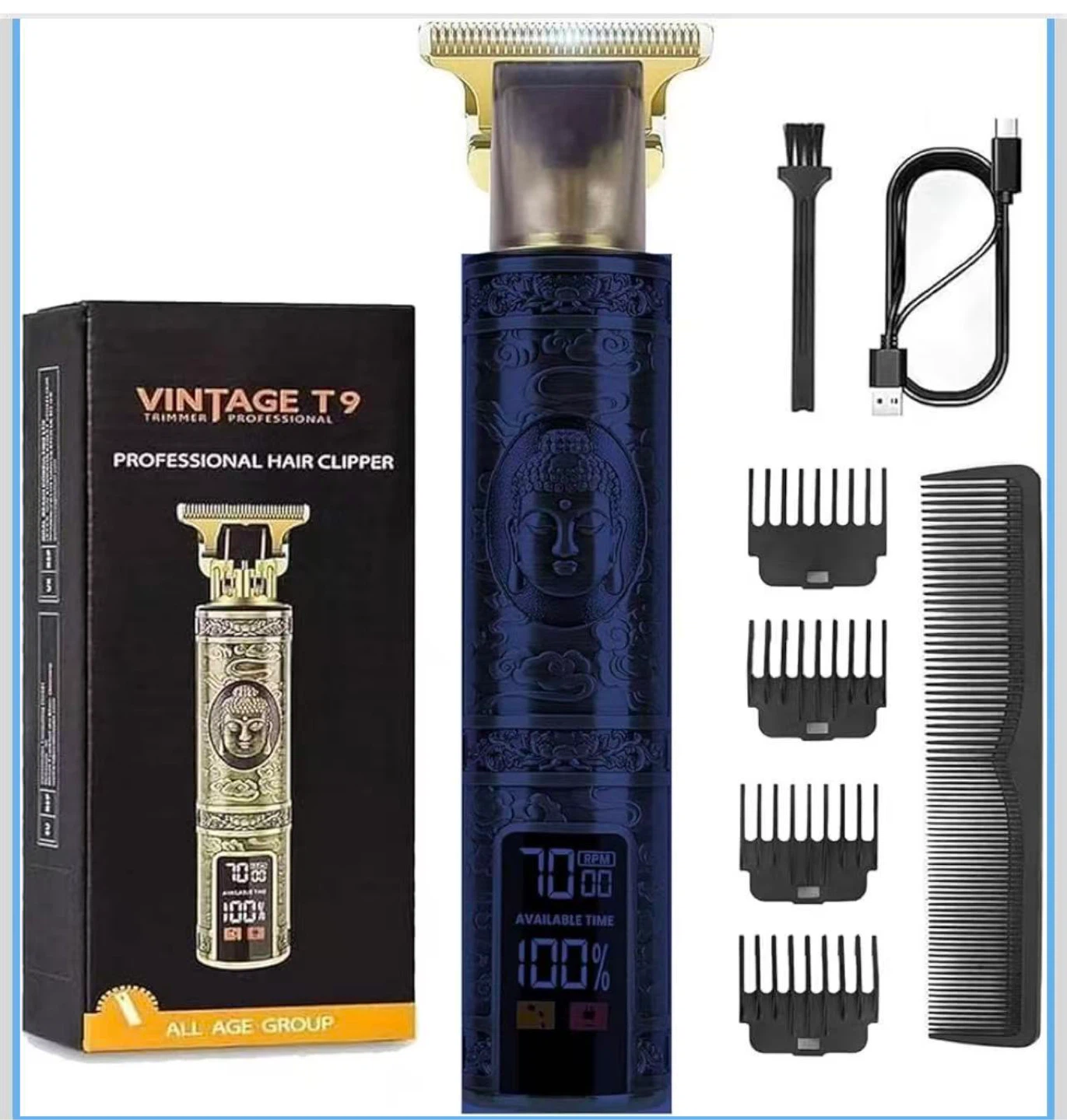 Vintage T9 Professional Hair Clipper Trimmer