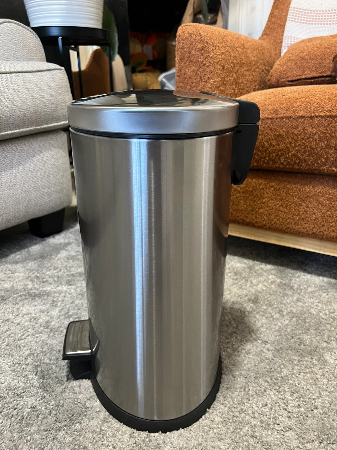 Stainless Steel Pedal Trash Can 6L - photo 2