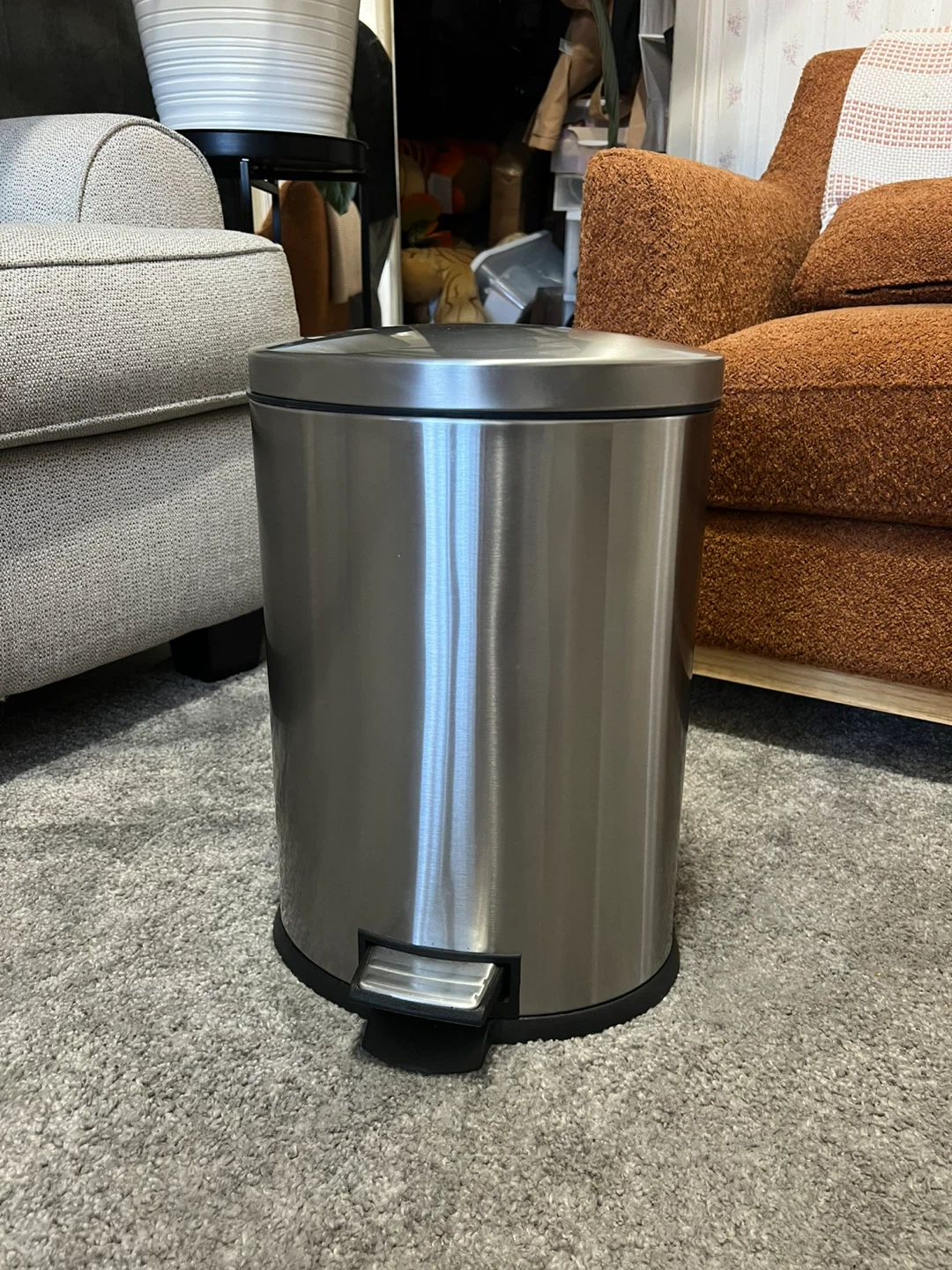 Stainless Steel Pedal Trash Can 6L