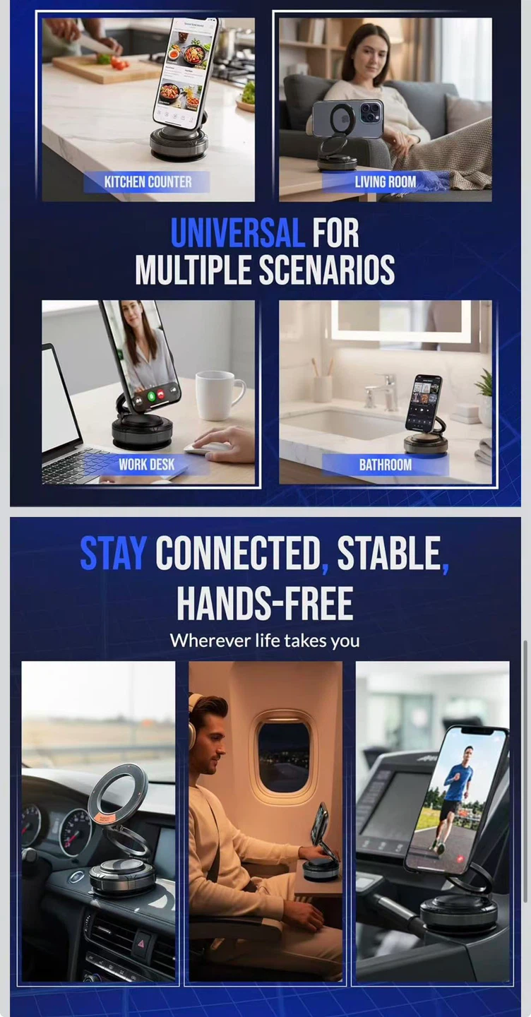 Universal Magnetic Phone Holder with Suction Base - photo 4