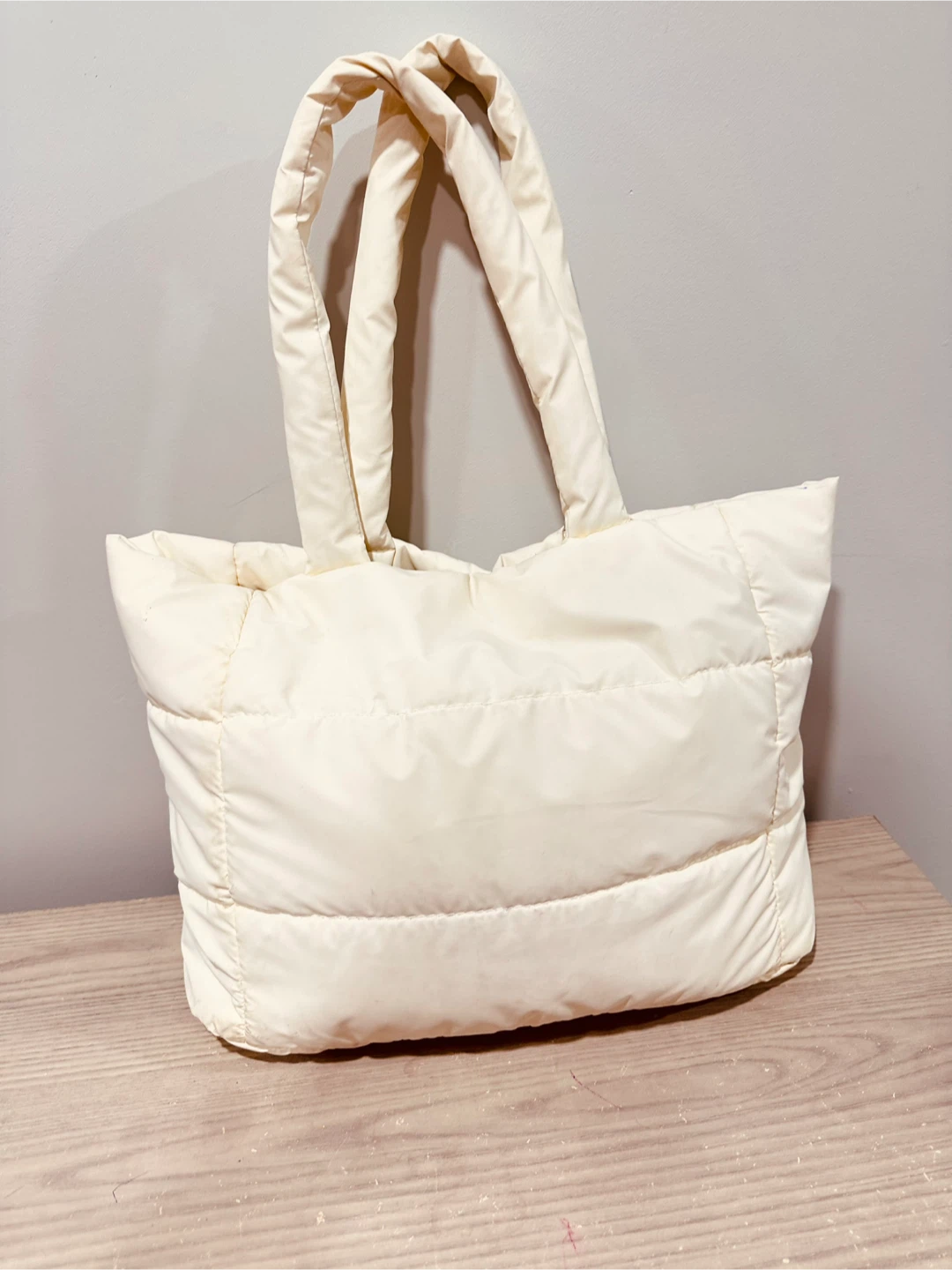 Cream Puffer Tote Bag