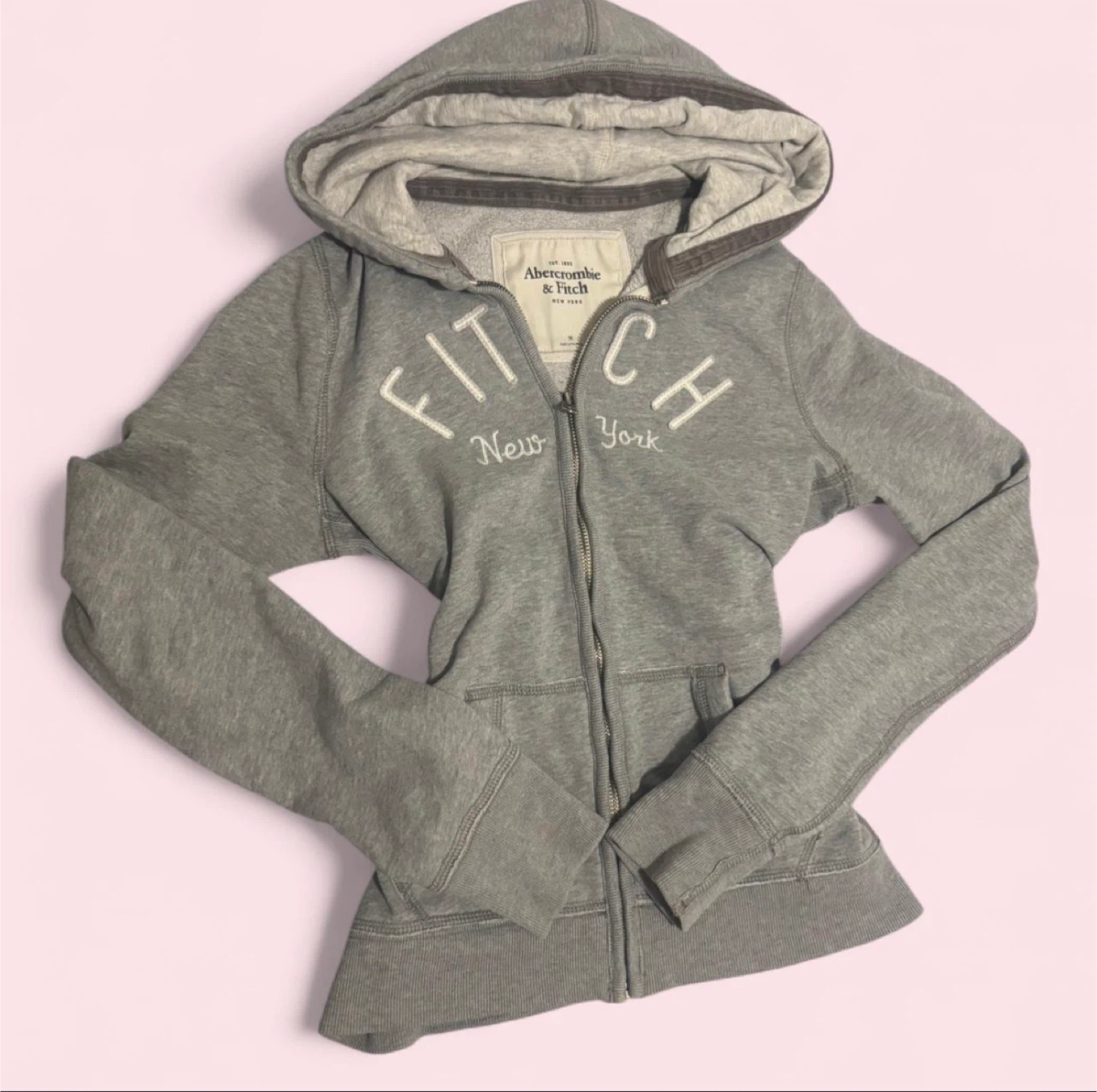 Abercrombie & Fitch Full Zip Hoodie - Grey