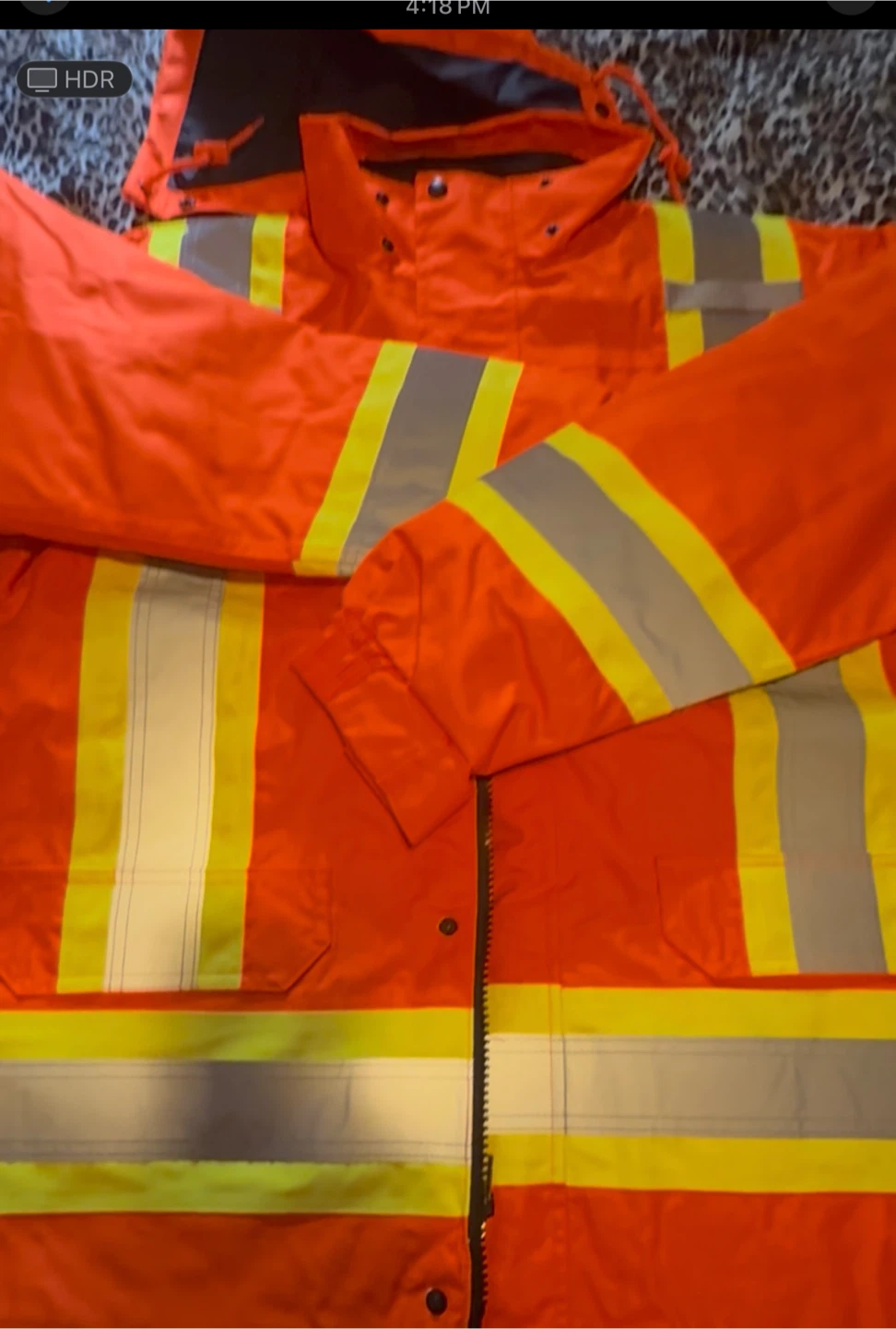 Construction work jacket.