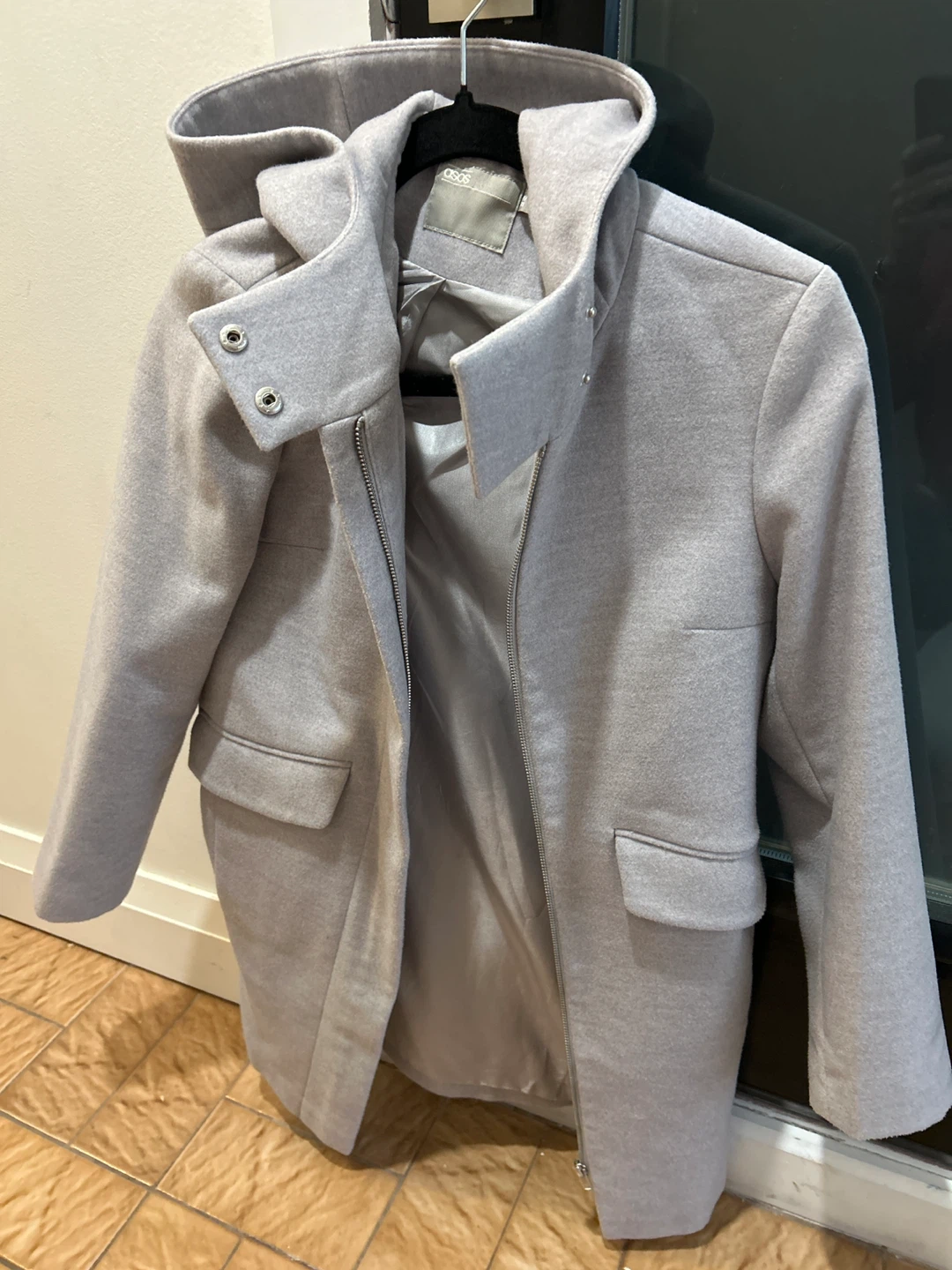 ASOS Grey Hooded Coat