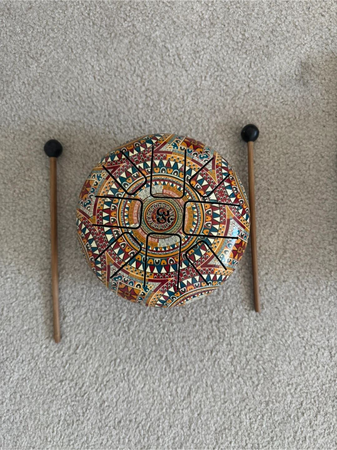 Steel Tongue Drum/handpan with Mallets and Bag