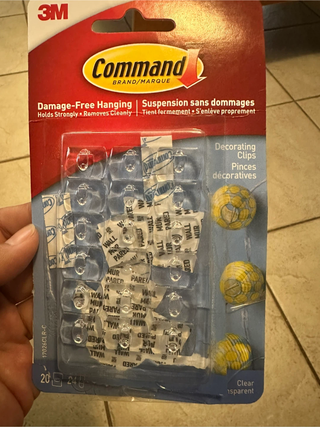 Command Decorating Clips - Clear