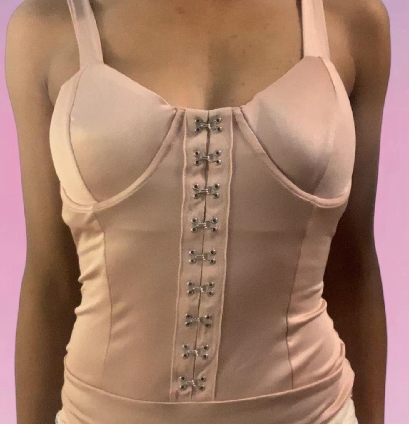 Haute Monde Satin Corset Bodysuit - Size S - photo 2