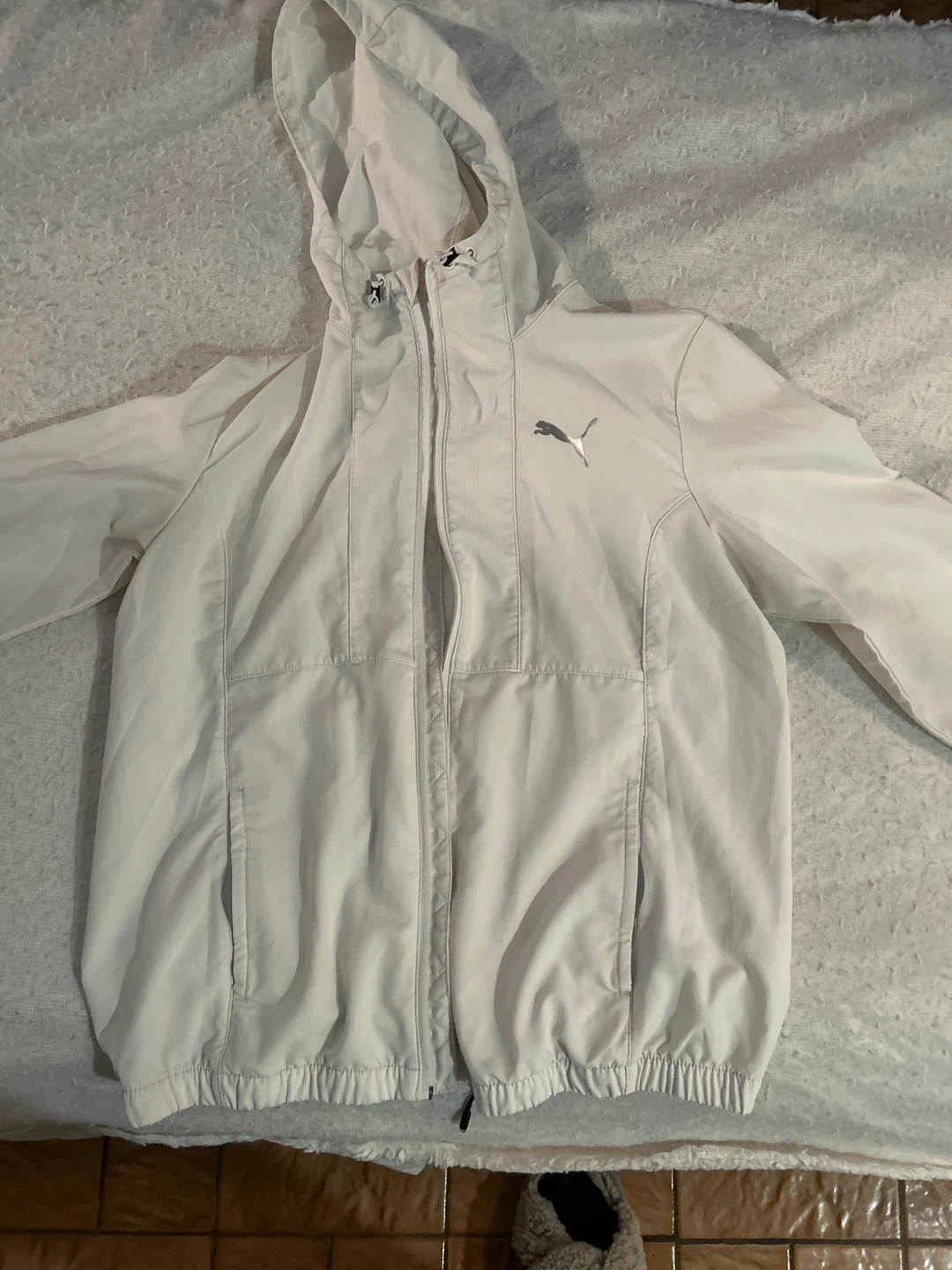 Puma White Hooded Jacket