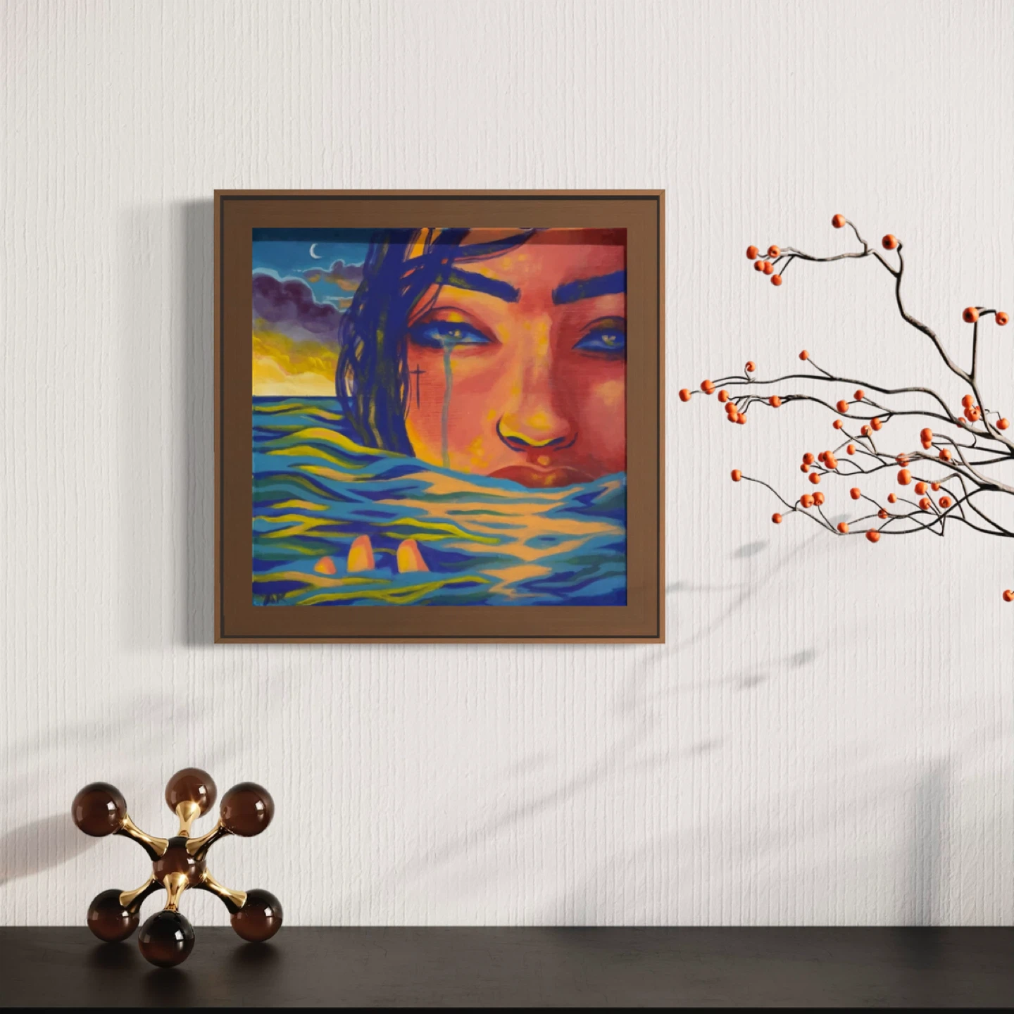Framed "Drowning" Art Piece - photo 2