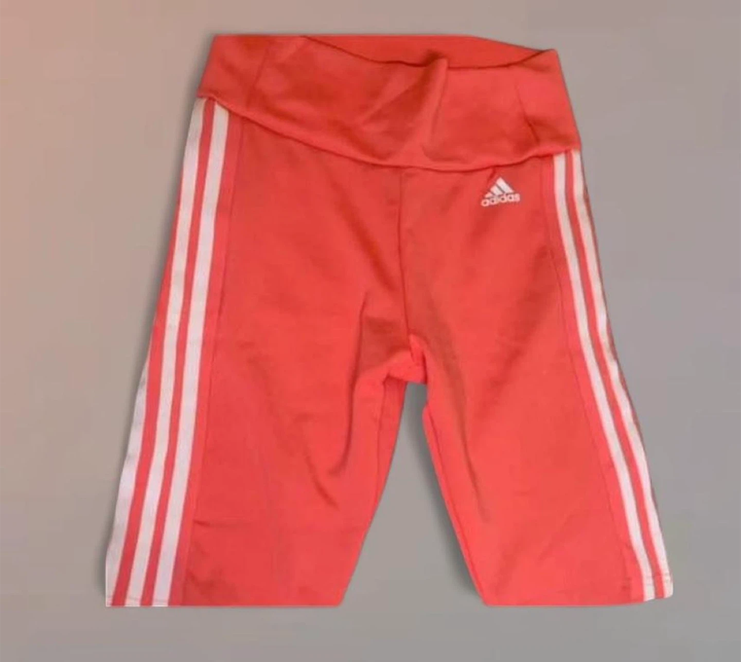Adidas Women's Coral Pink Biker Shorts