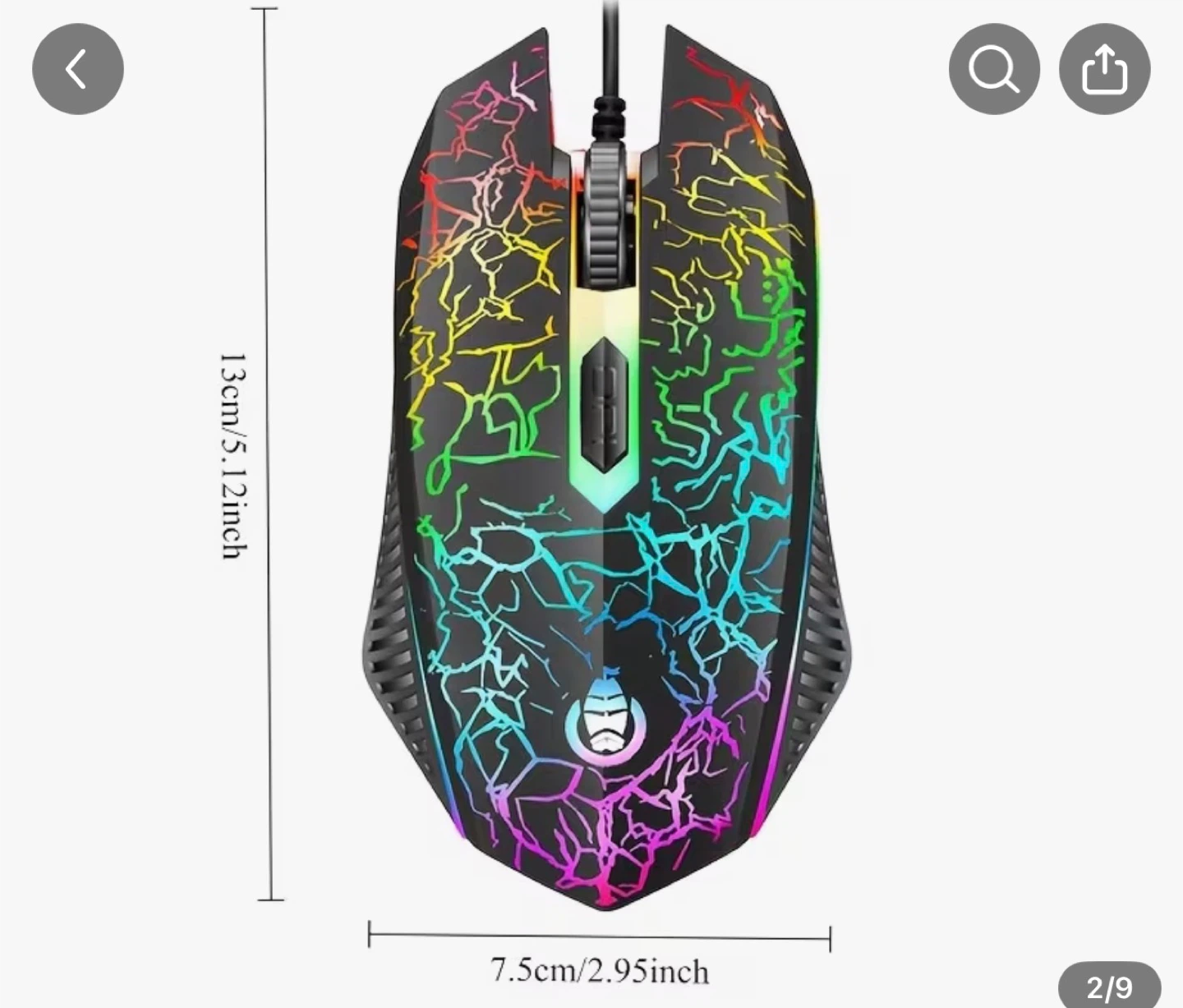 Gaming Mouse with RGB Lighting USB - photo 2