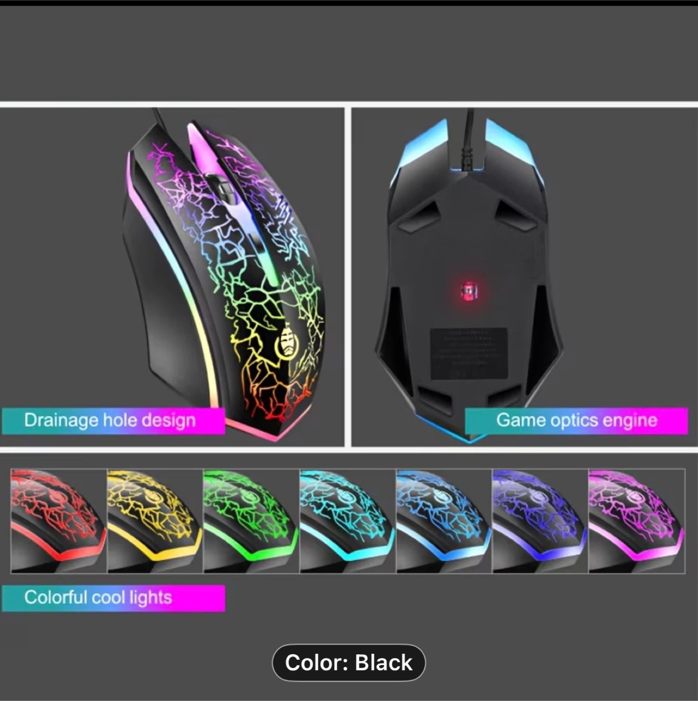 Gaming Mouse with RGB Lighting USB - photo 3