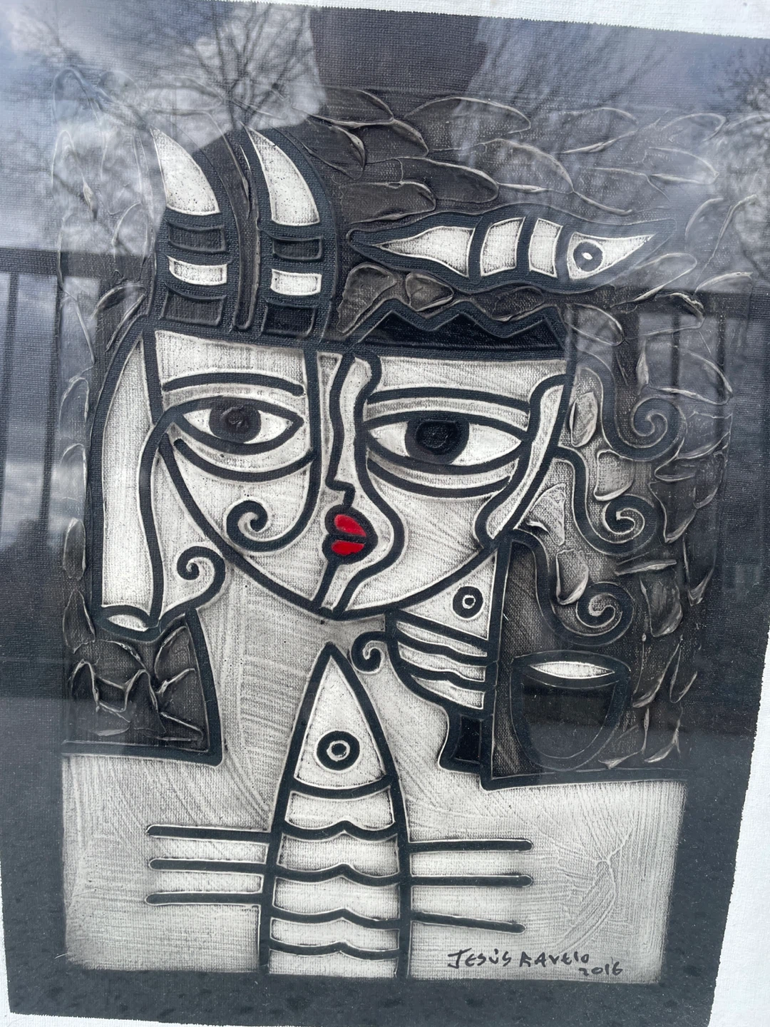 Jesus Ravello, Cuban Cuban original Picasso style painting - photo 3