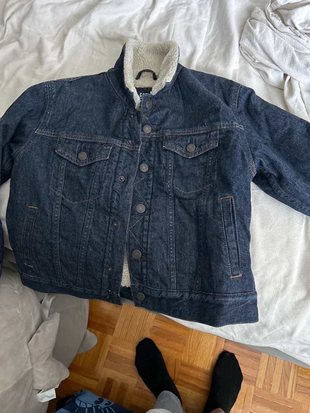 GAP Denim Sherpa Lined Jacket XXL