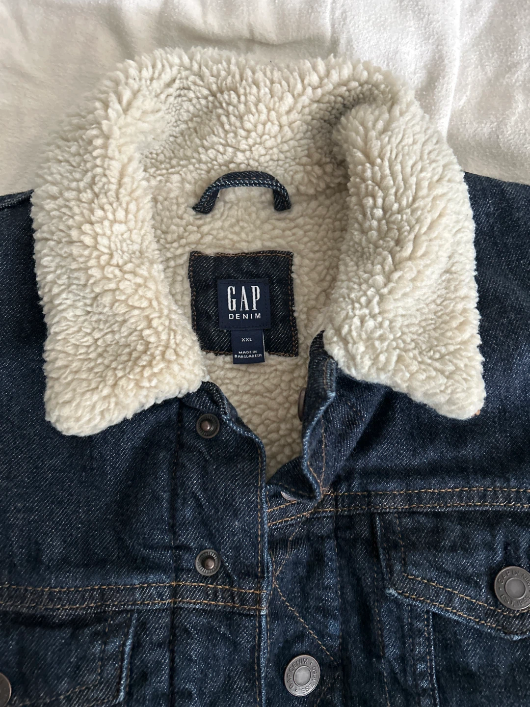 GAP Denim Sherpa Lined Jacket XXL - photo 2