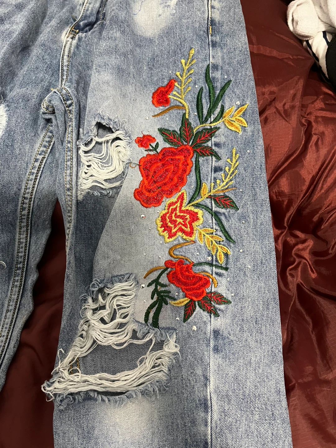 Tolo Blues Embroidered Ripped Jeans - photo 3