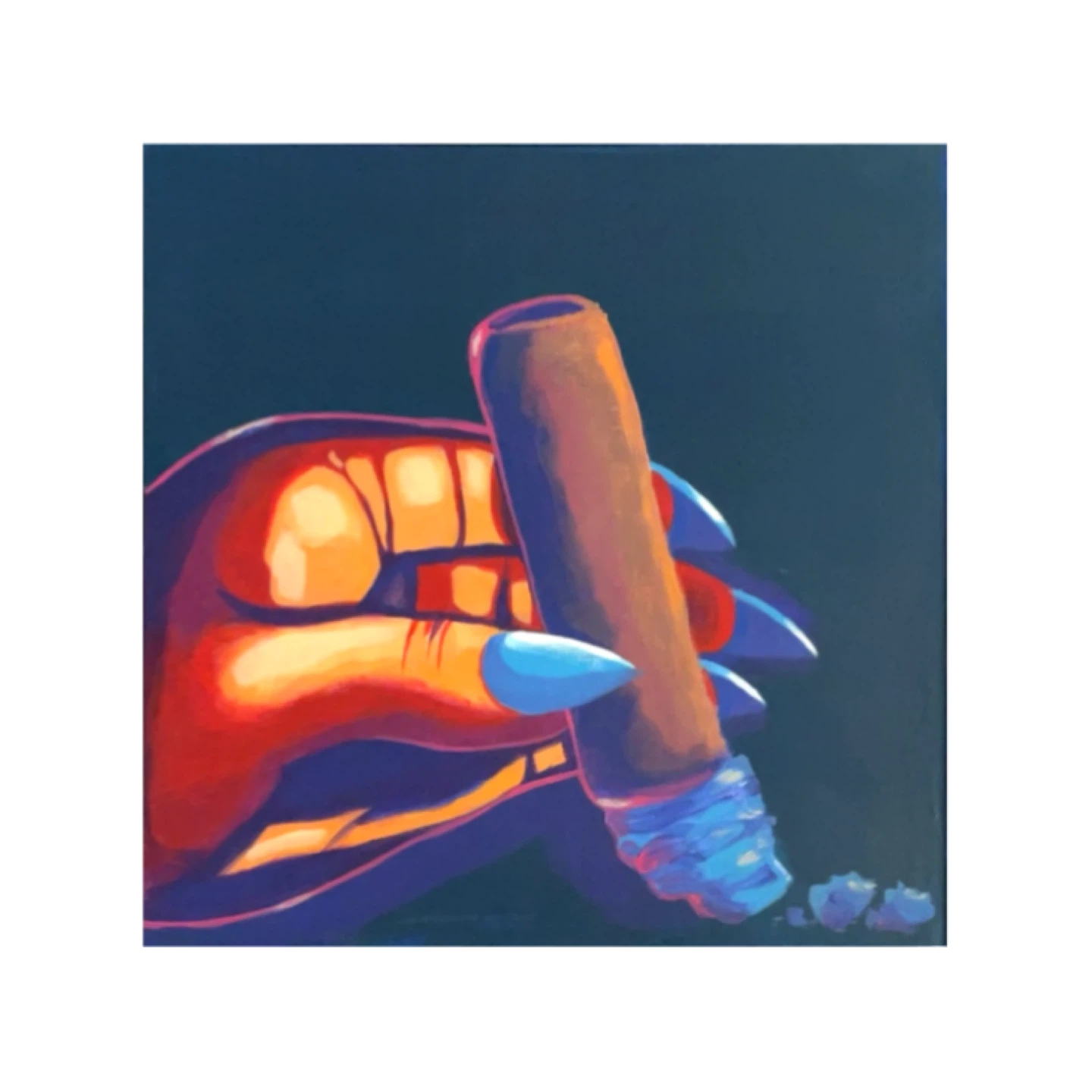 Hand Holding Cigar Wall Art