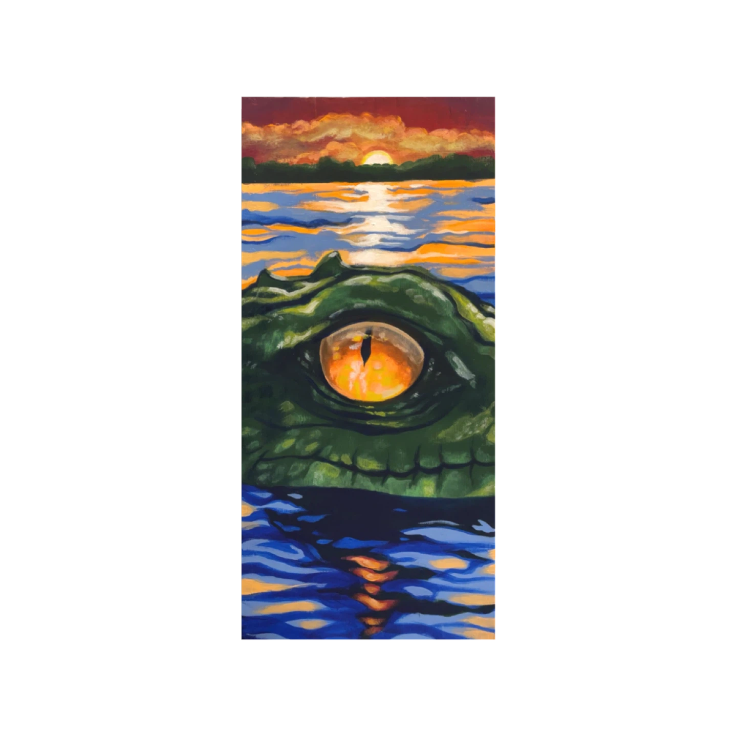 Alligator Eye Sunset Painting - photo 2