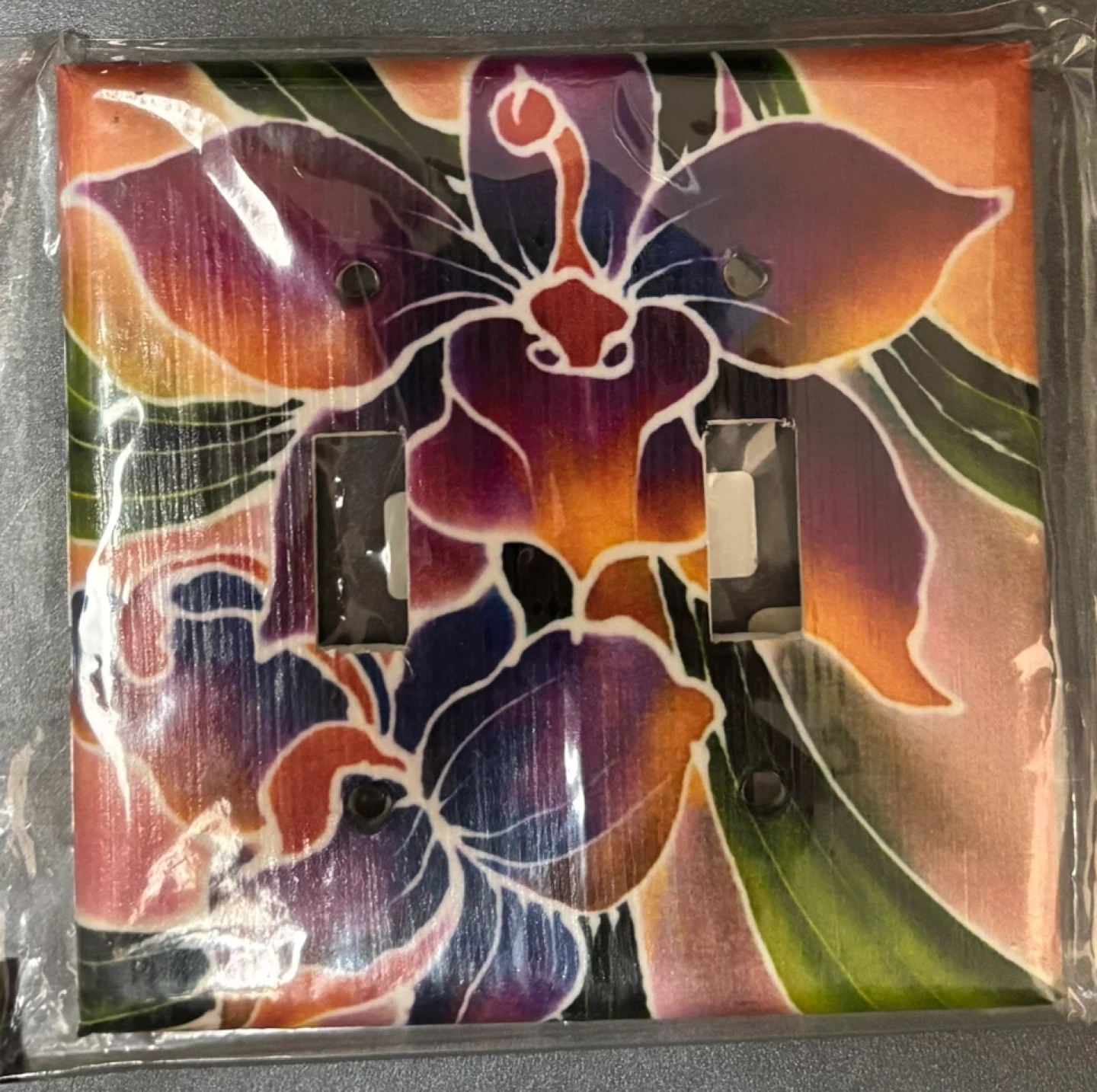 NEW Hawaiian Flowers Double Light Switch Plate Cover - photo 2