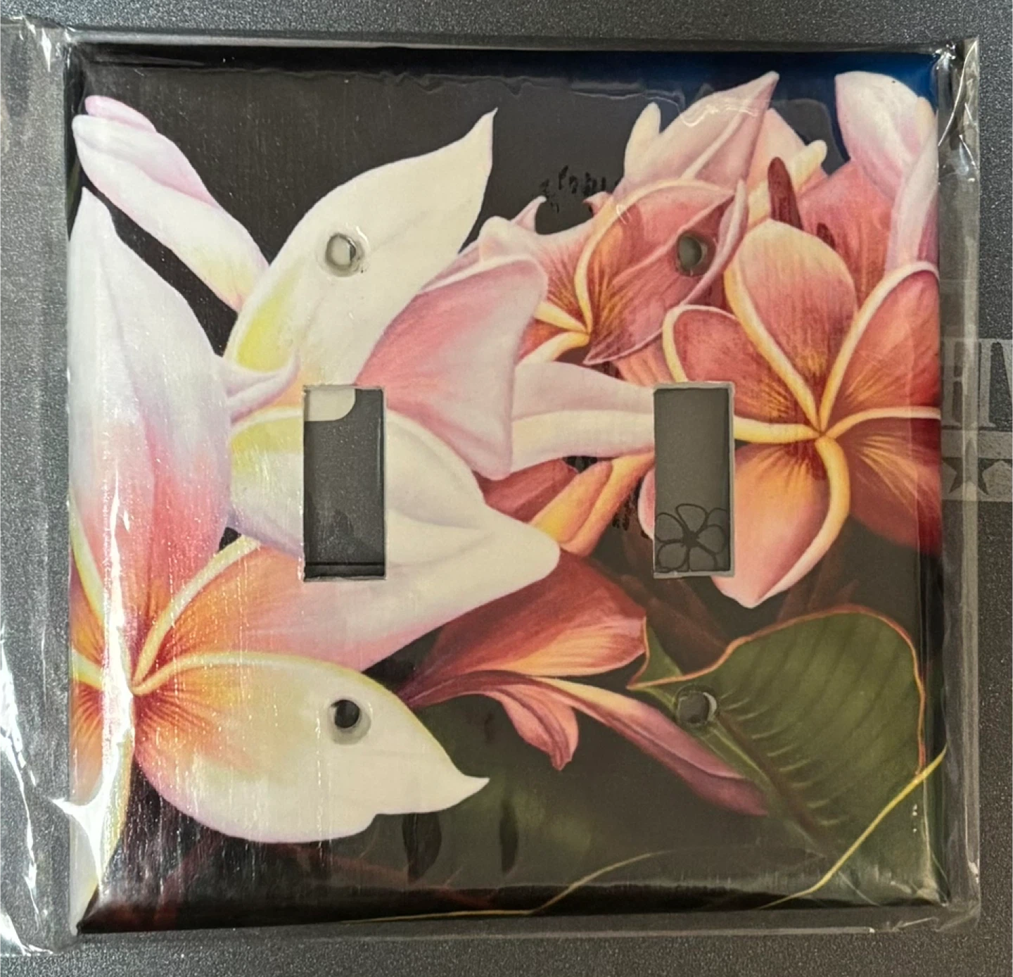 NEW Hawaiian Flowers Double Light Switch Plate Cover - photo 3