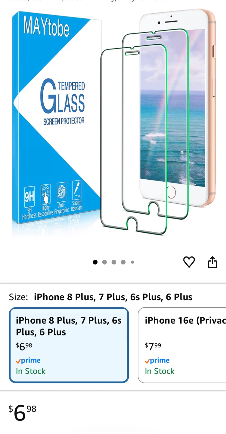 New Cellphone screen protector iPhone 8P, 7 P, 6s P, 6 P - photo 5