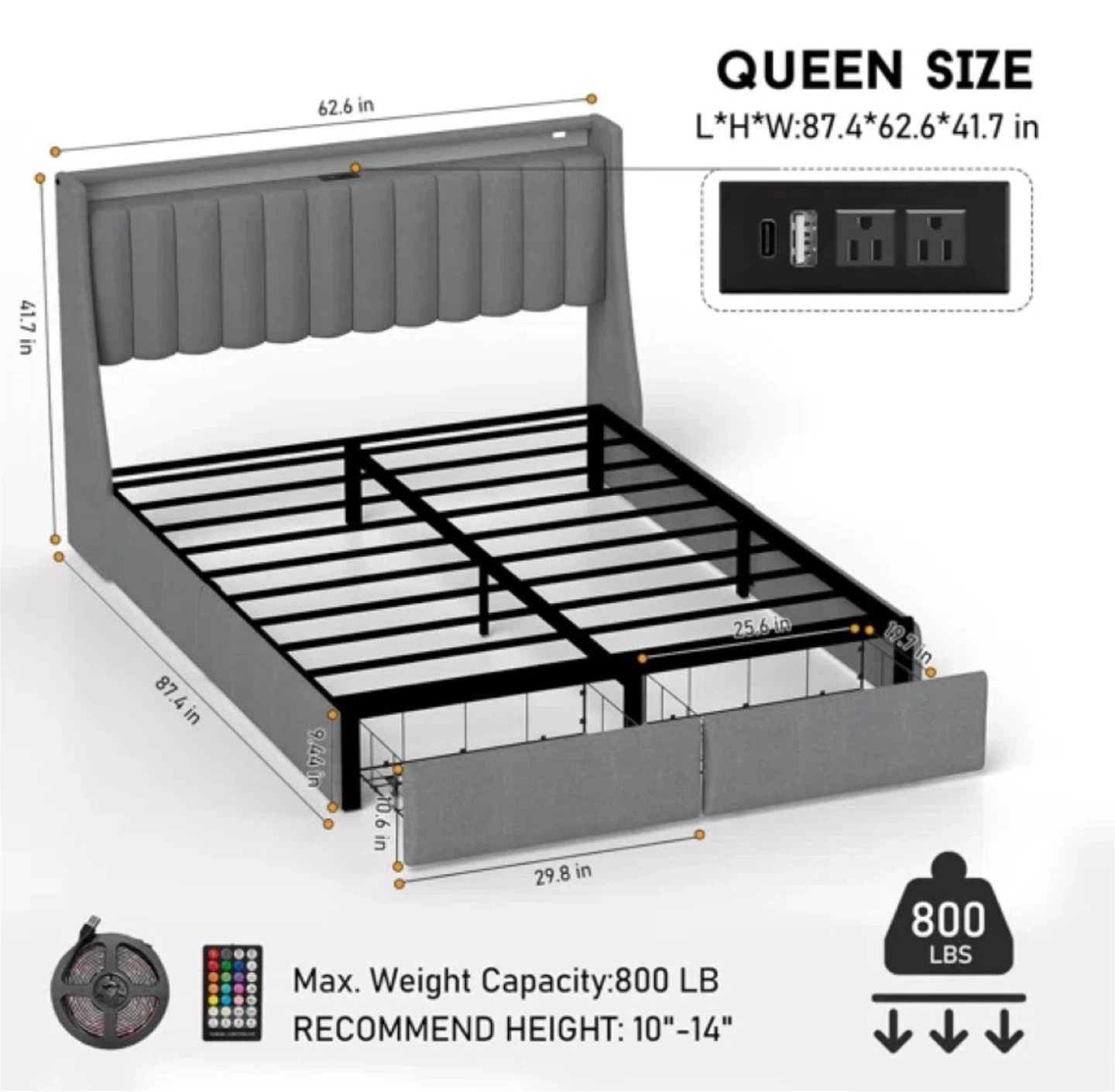 NEW Queen Sized Bed Frame - photo 2