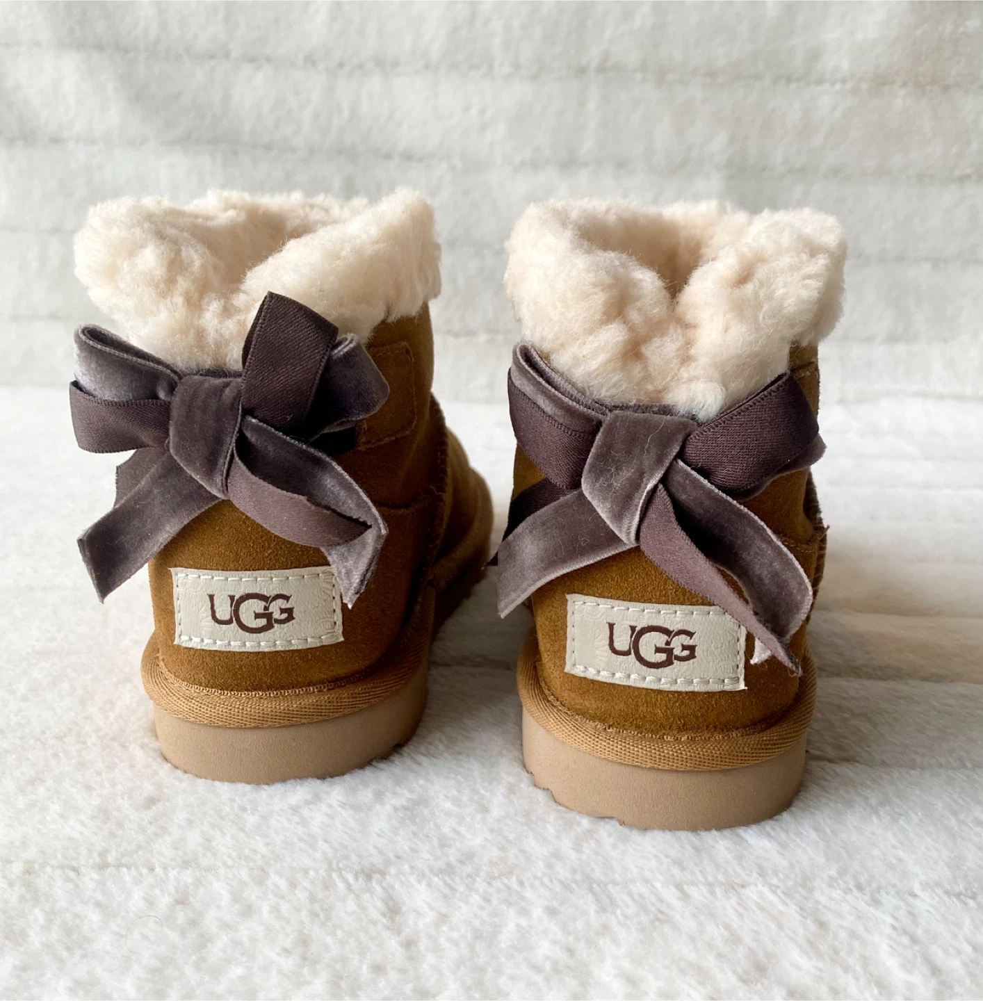 NEW! UGG Kids Mini Bailey Mixed Bow Boots