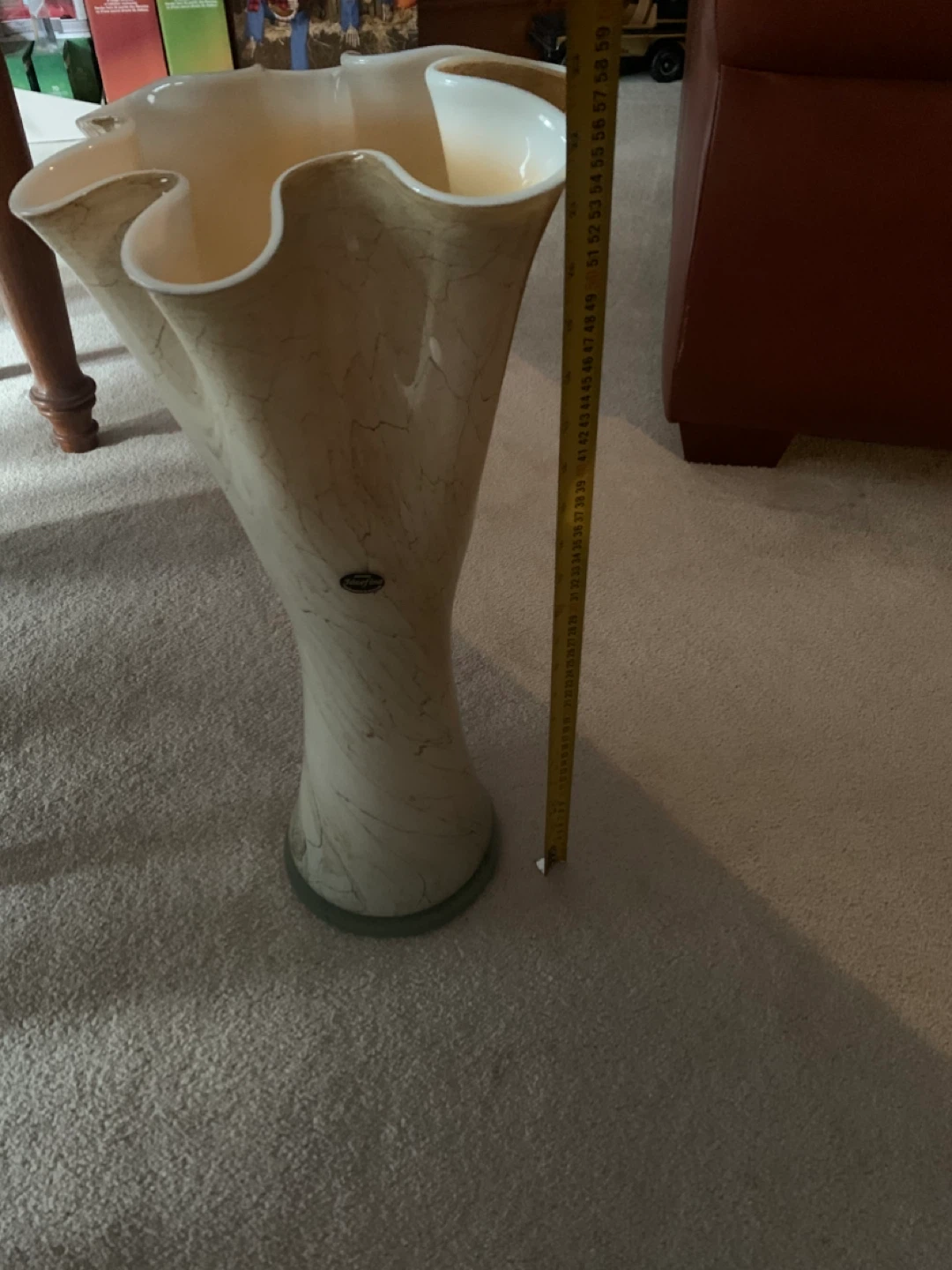 Large made in Poland Murano Glass Vase