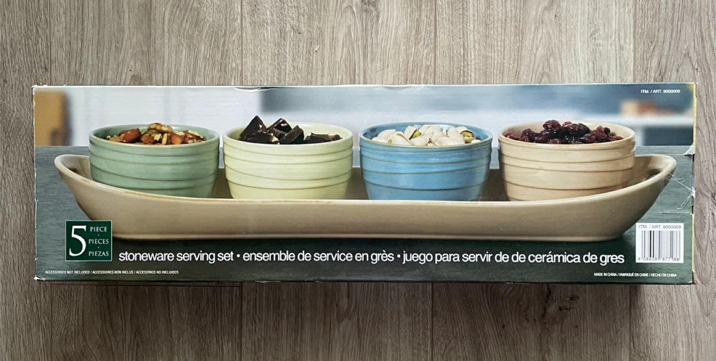Stoneware 5-Piece Serving Set - photo 2