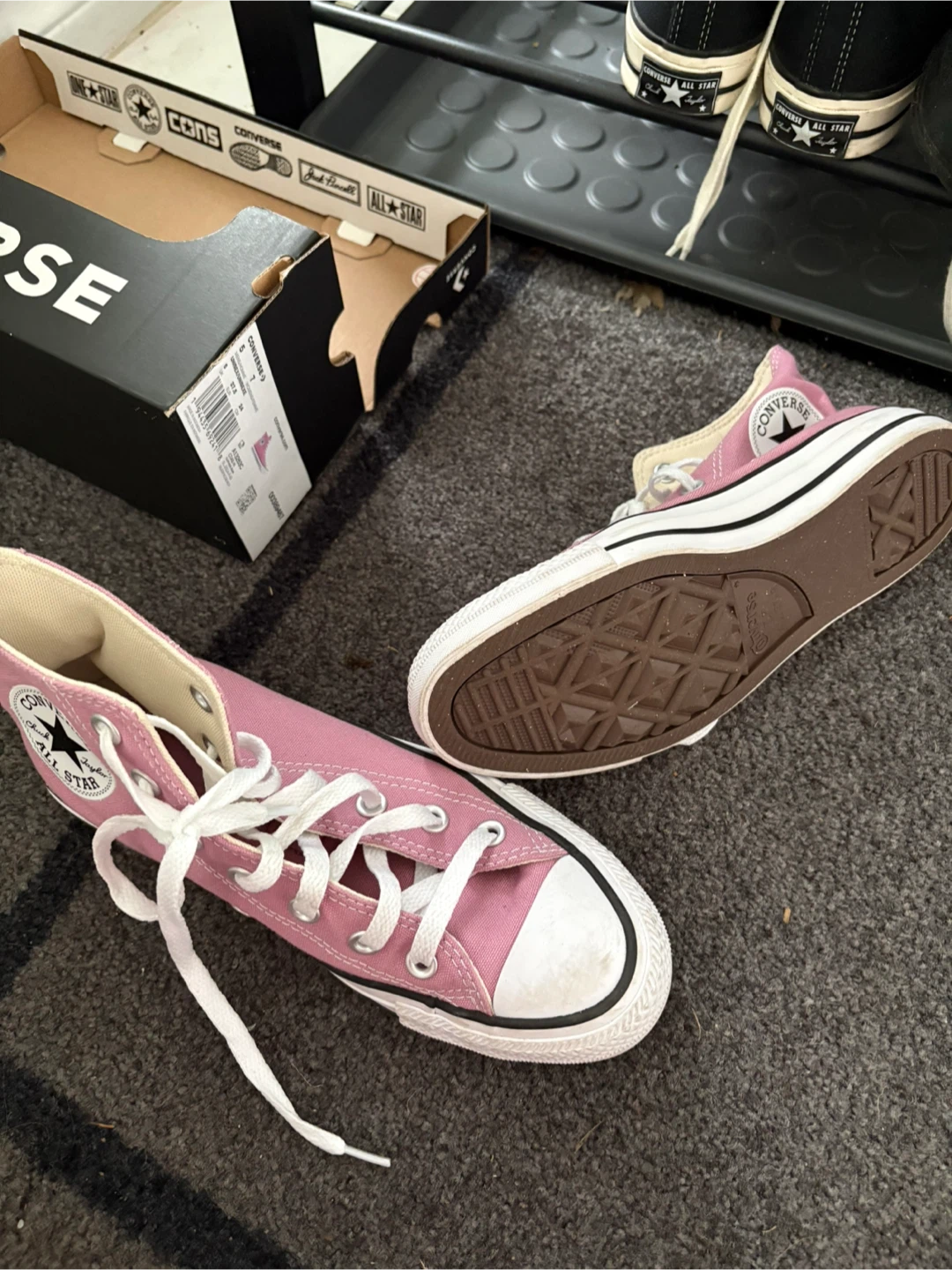 Pink Converse Chuck Taylor All Star High Top Sneakers - photo 3