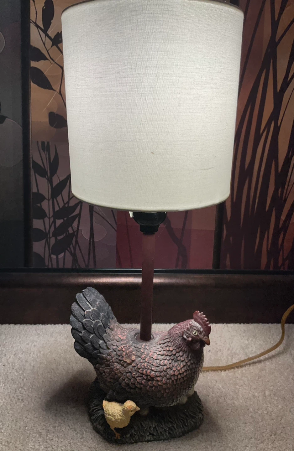 Chicken and Chick Table Lamp