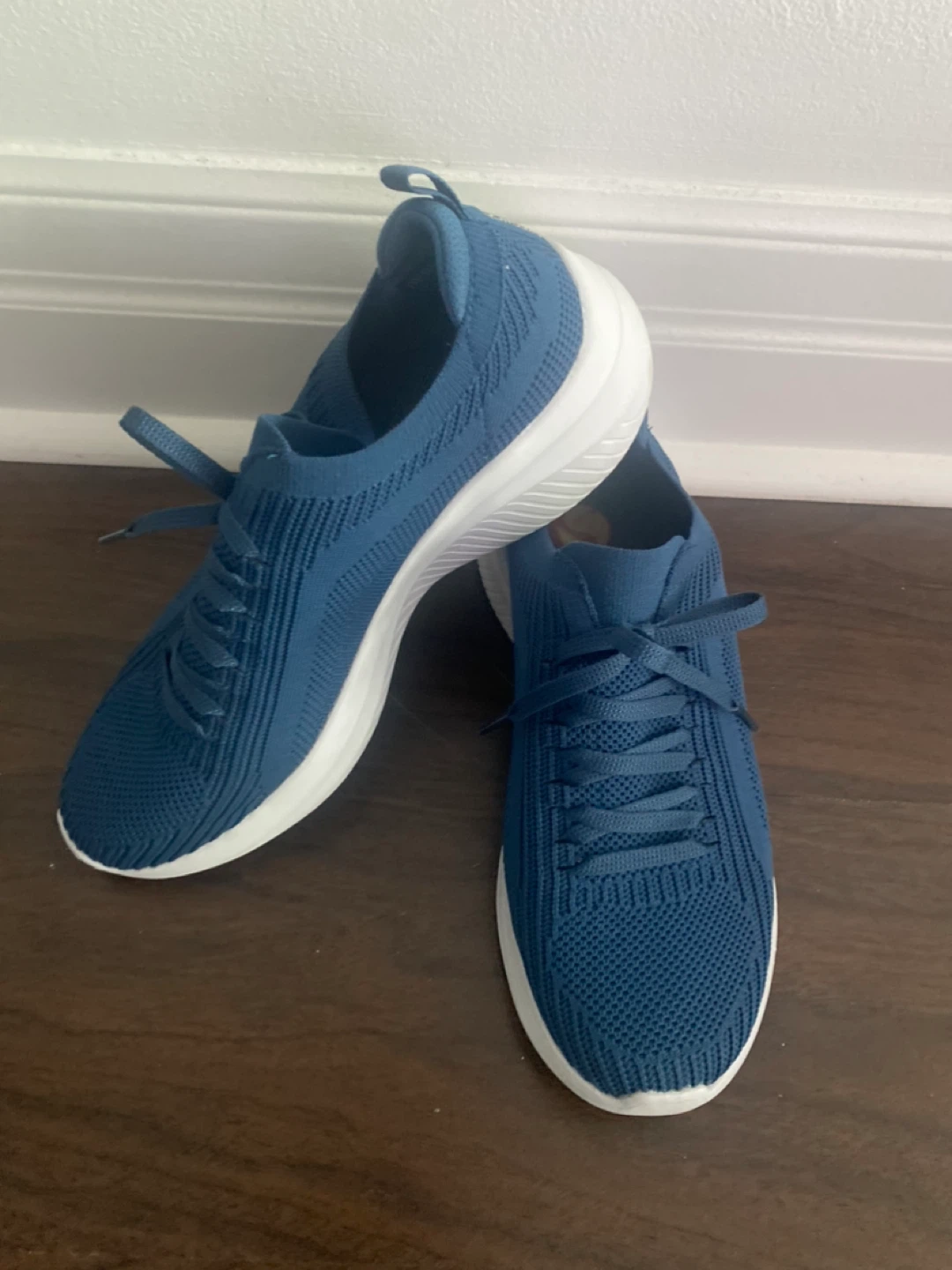 Blue Knit Slip-On Sneakers - photo 3