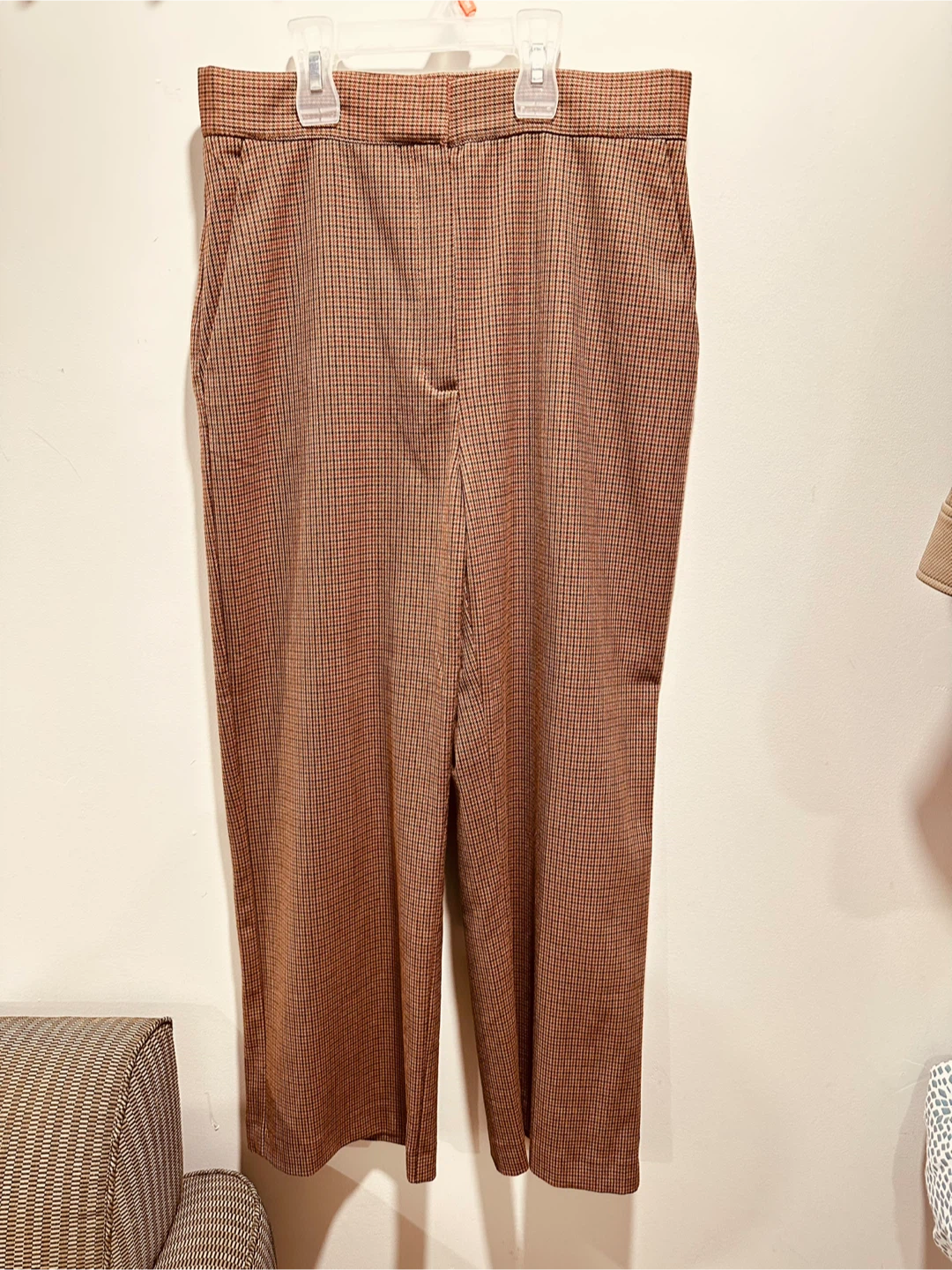 Mango Suit Pants - Brown Plaid Size 6