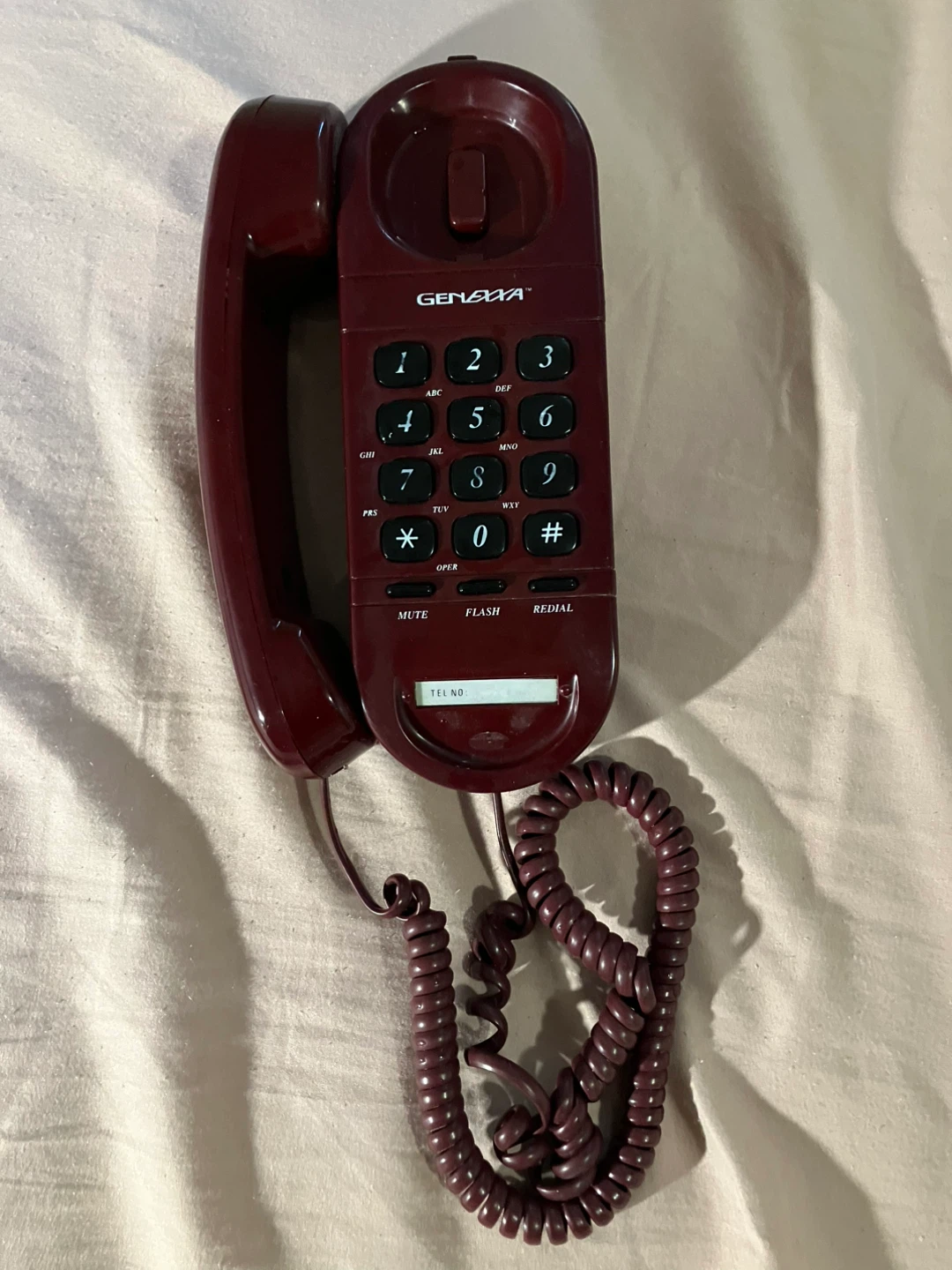 Genexxa Corded Telephone - Burgundy