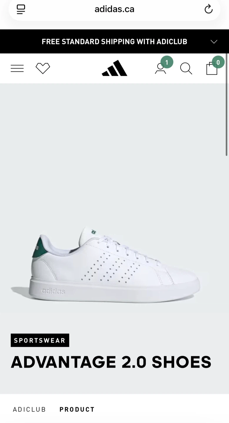 Adidas Advantage 2.0 Shoes - White - Size 10 - photo 3