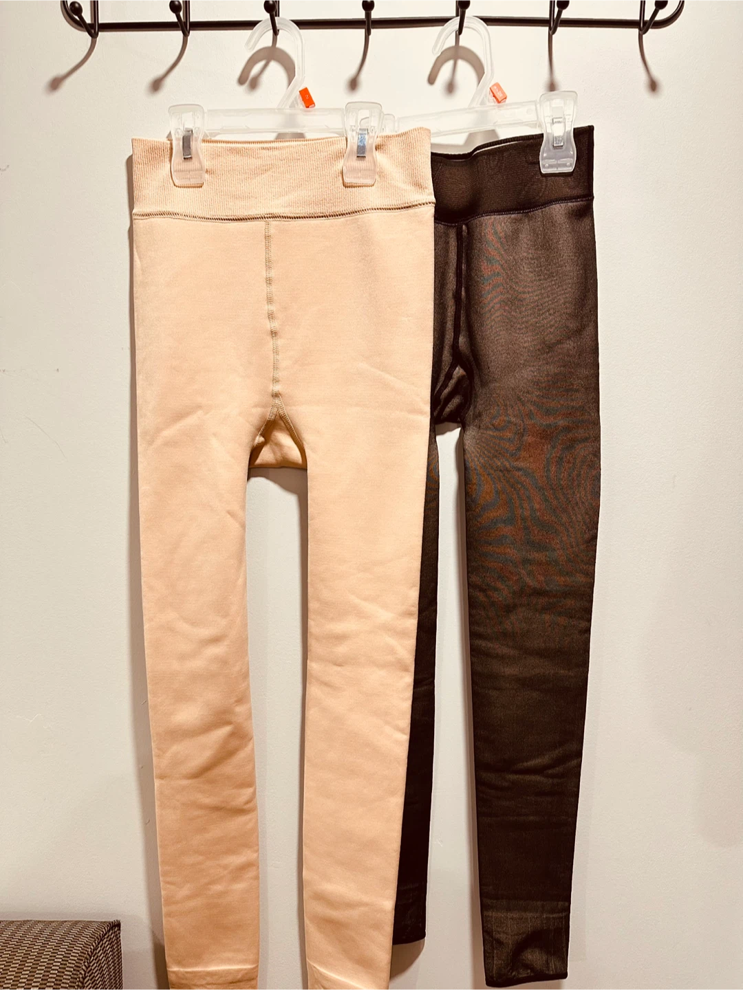 Two Pairs of Tights - Nude and Black