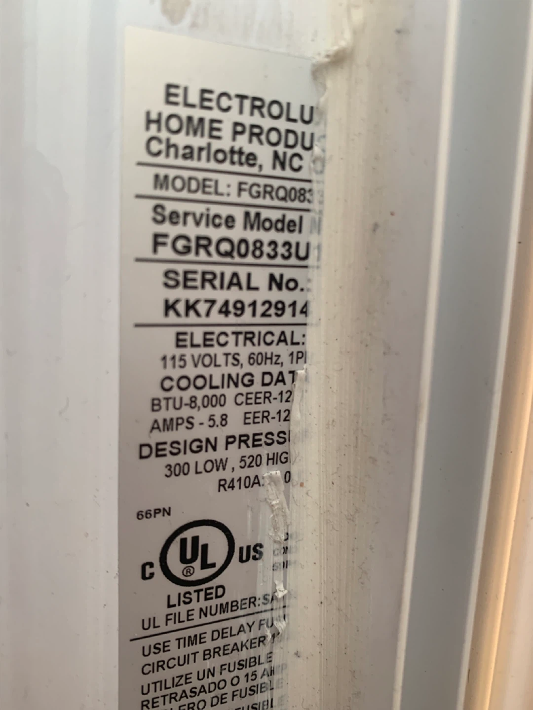 Frigidaire Gallery Window Air Conditioner - photo 2