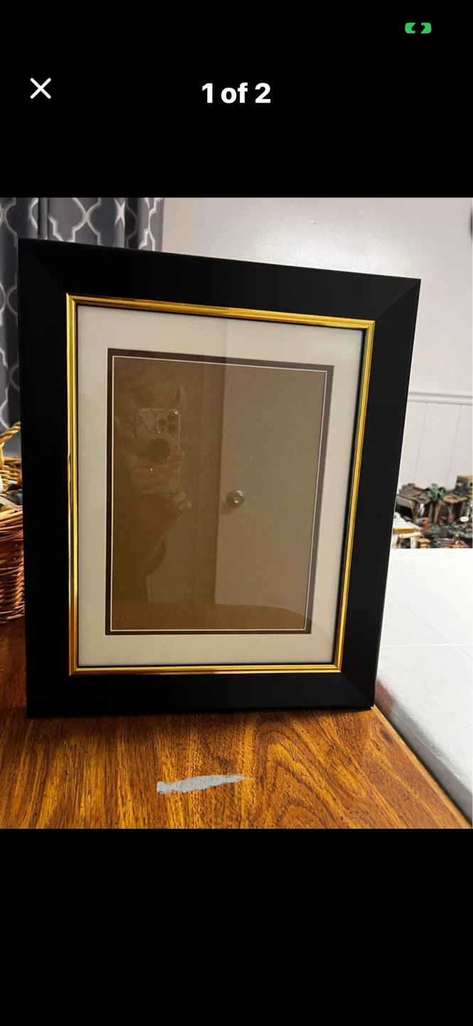 Black Picture Frame with Gold Accent