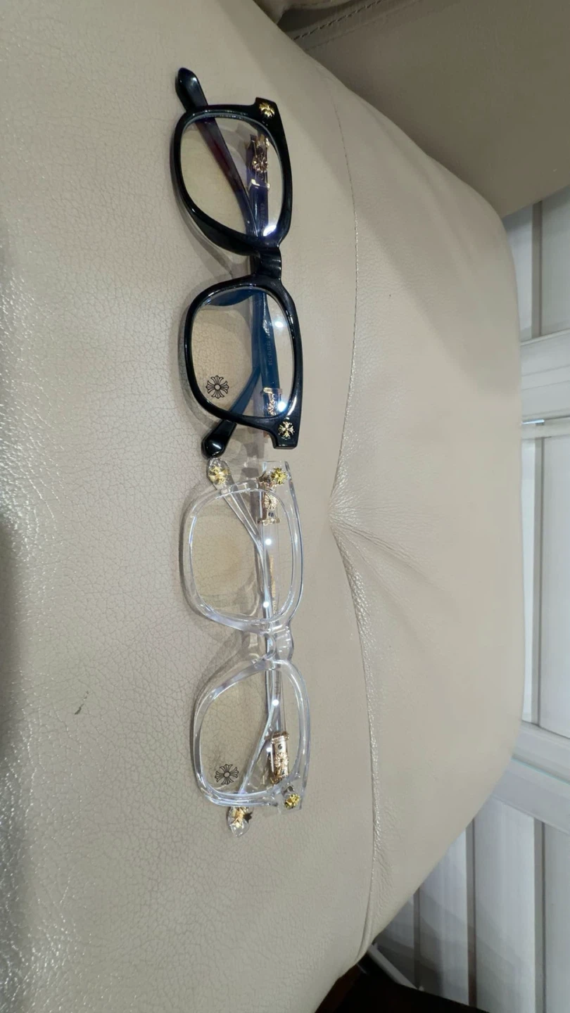 Chrome Hearts Glasses - Black and Clear Frames