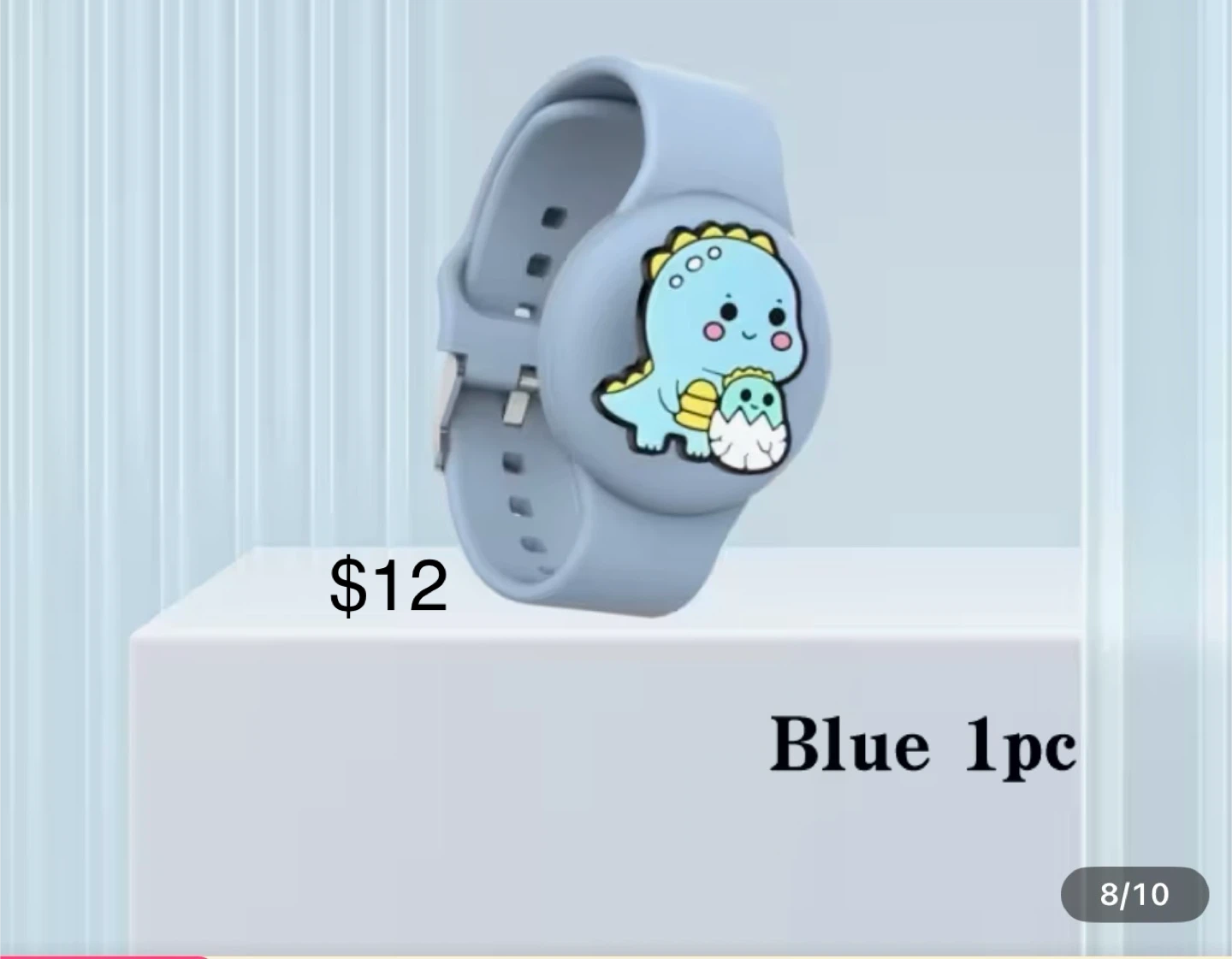 Kids Cartoon airtag bracelet- Blue Dinosaur