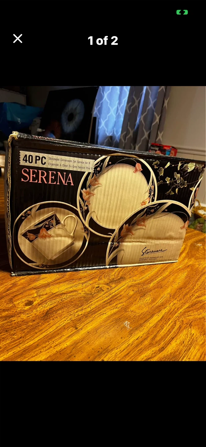 40 Piece Serena Stoneware Dinnerware Set for 8