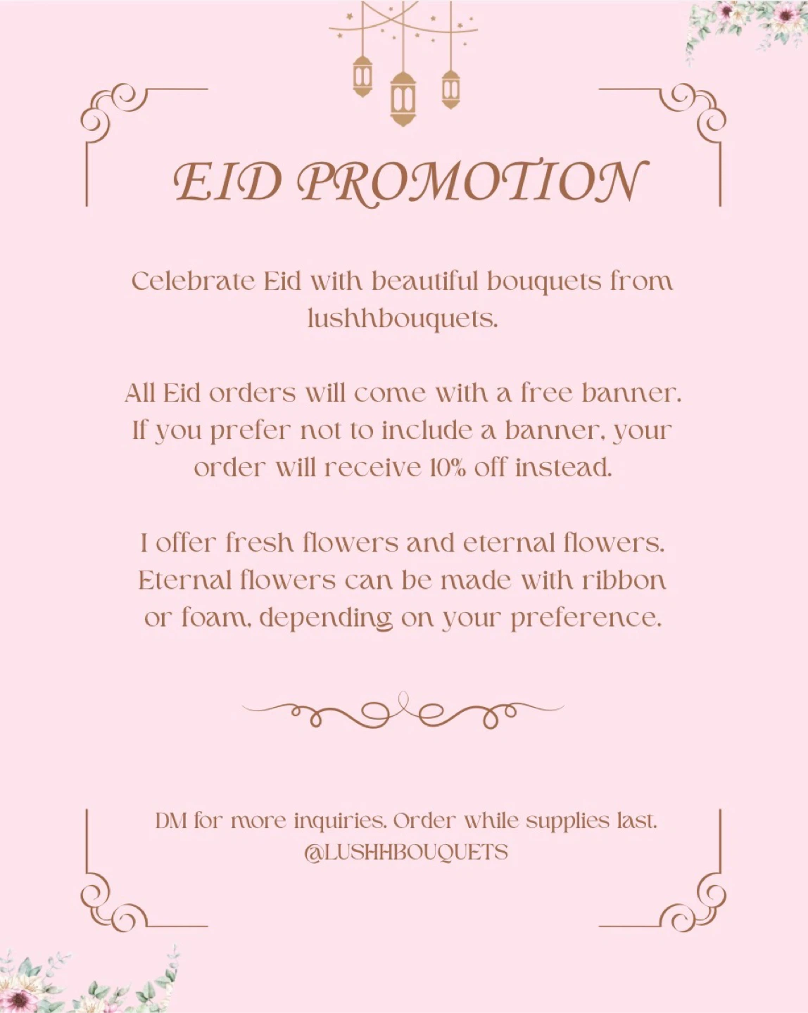 Floral Bouquets for Eid