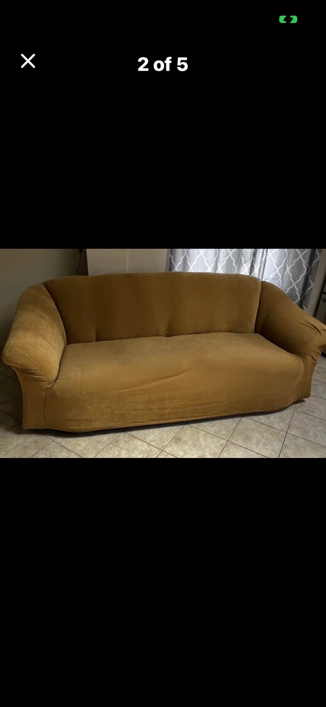 Sure Fit Stretch Pique Sofa Slipcover - Antique - photo 3