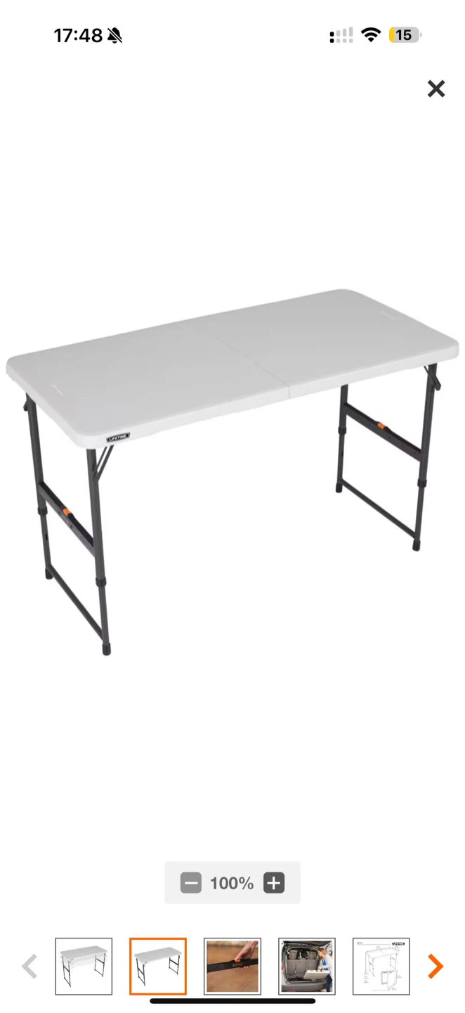 Lifetime Folding Table 4Ft